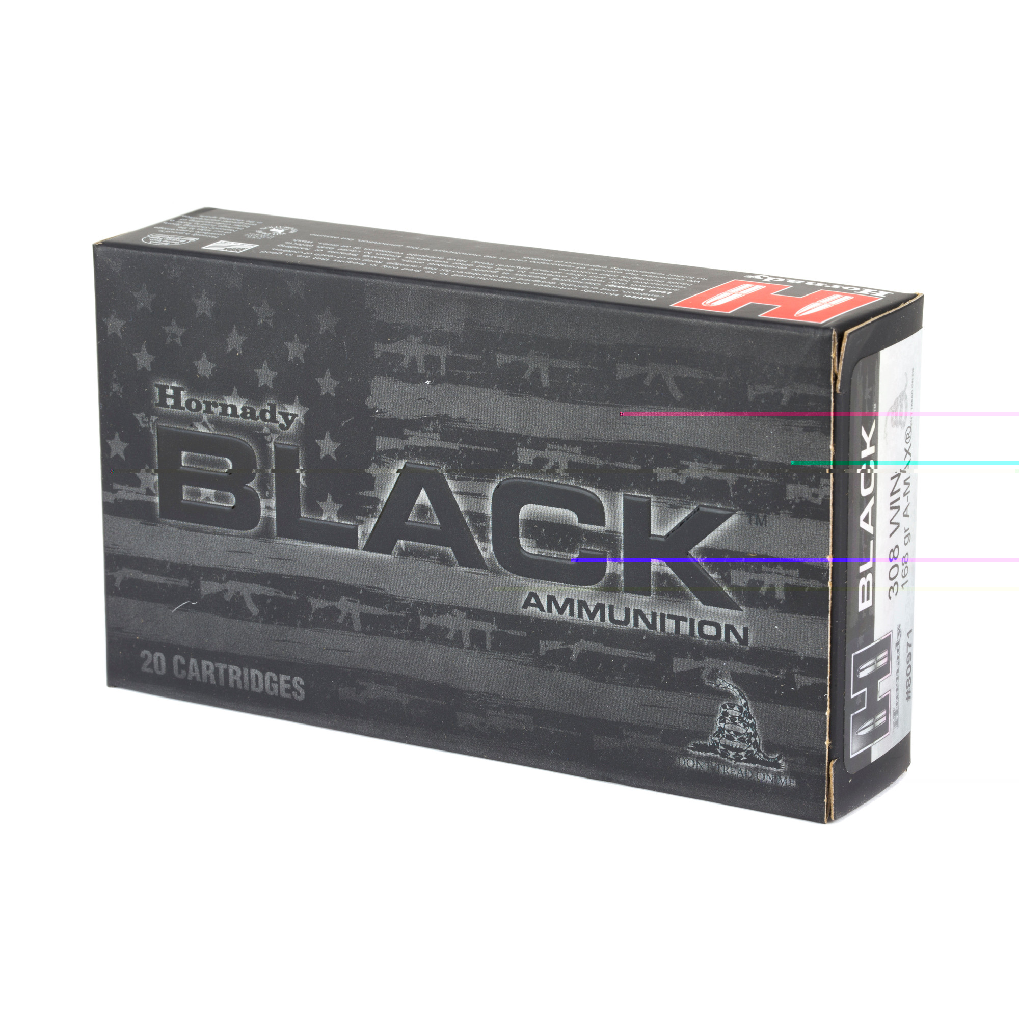 Hornady BLACK Ammunition 308 Winchester 168 Grain A-MAX 20RD