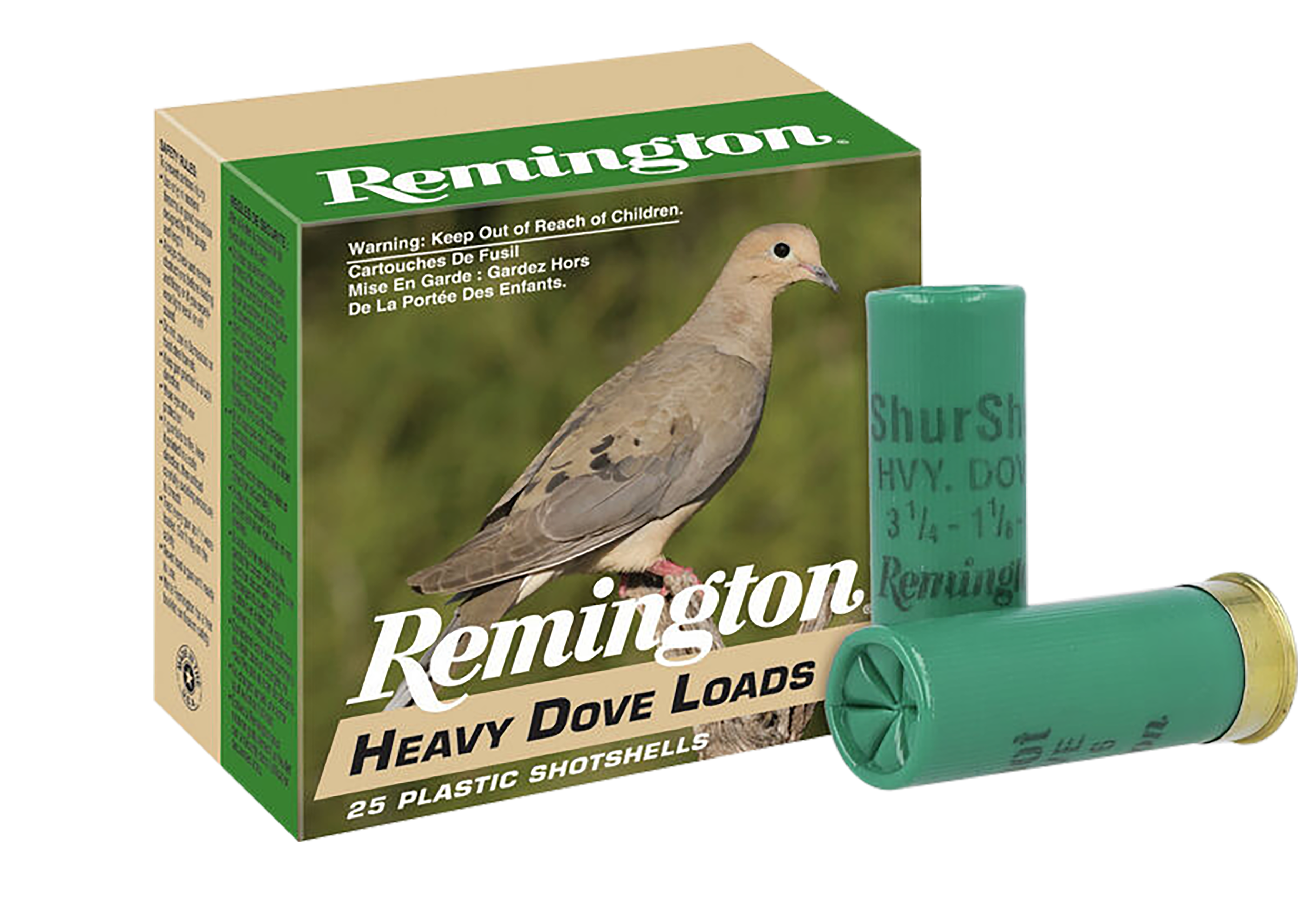 Remington Ammunition 28757 Heavy Dove Loads Upland 12 Gauge 2.75" 1 1/8 oz 8 Shot 25 Per Box/ 10 Cs