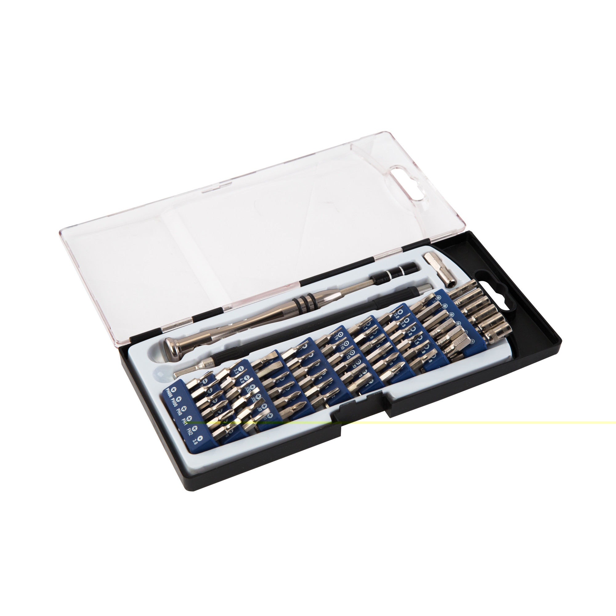 Wheeler 564018 Precision Micro Screwdriver Set Chrome Plated Steel Extendable Handle 58 Pieces