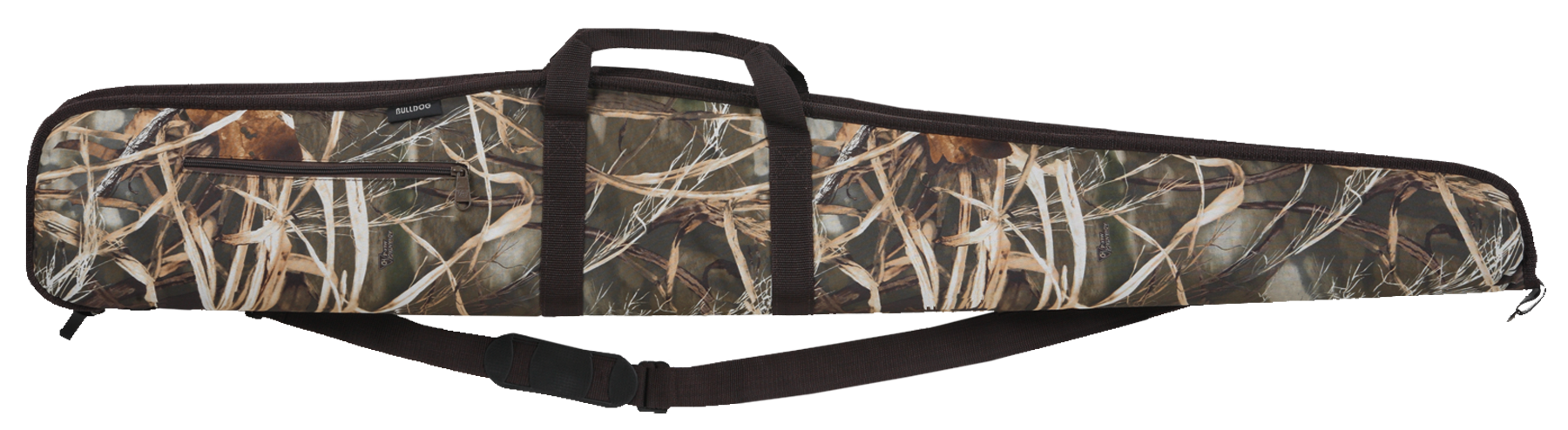 Bulldog BD284 Extreme Shotgun Case made of Water-Resistant Nylon with Realtree Max-5 Finish & Brown Trim, 2.25" Foam Padding, Full Length Zipper, Fur Lining & Removable Shoulder Strap 52" L