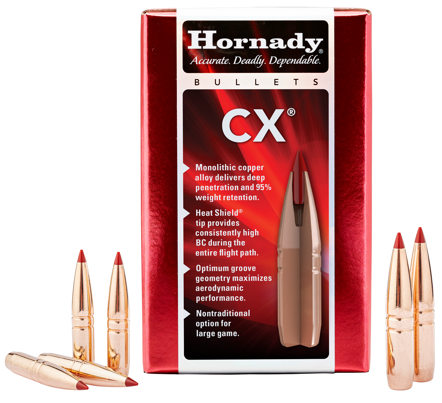 Hornady 271904 CX Hunting 270 Cal 100 gr Copper Solid