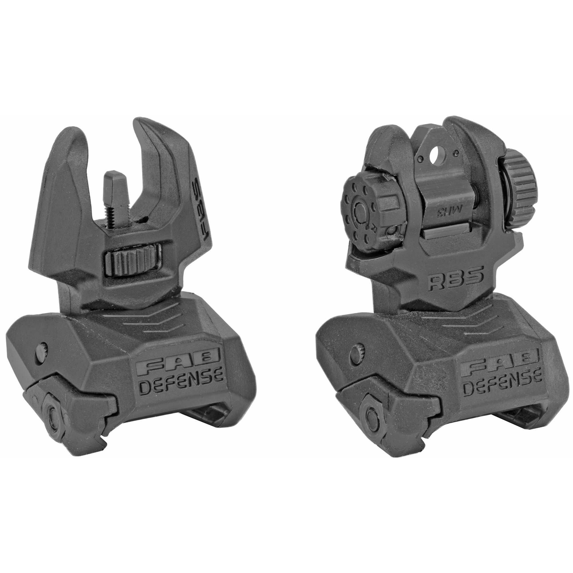 Meprolight FRBS Flip-Up Night Sight Set AR-15 Hyper Bright Front, 2-Dot Rear Tritium Green Polymer Black