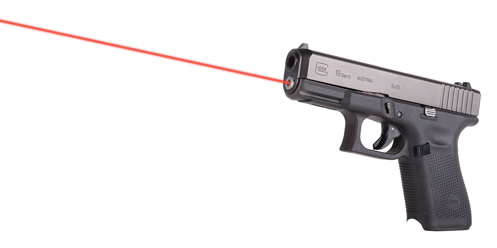 LaserMax LMSG519 Guide Rod Laser 5mW Red Laser with 635nM Wavelength & Made of Aluminum for Glock 19, 19 MOS, 19x, 45 Gen5