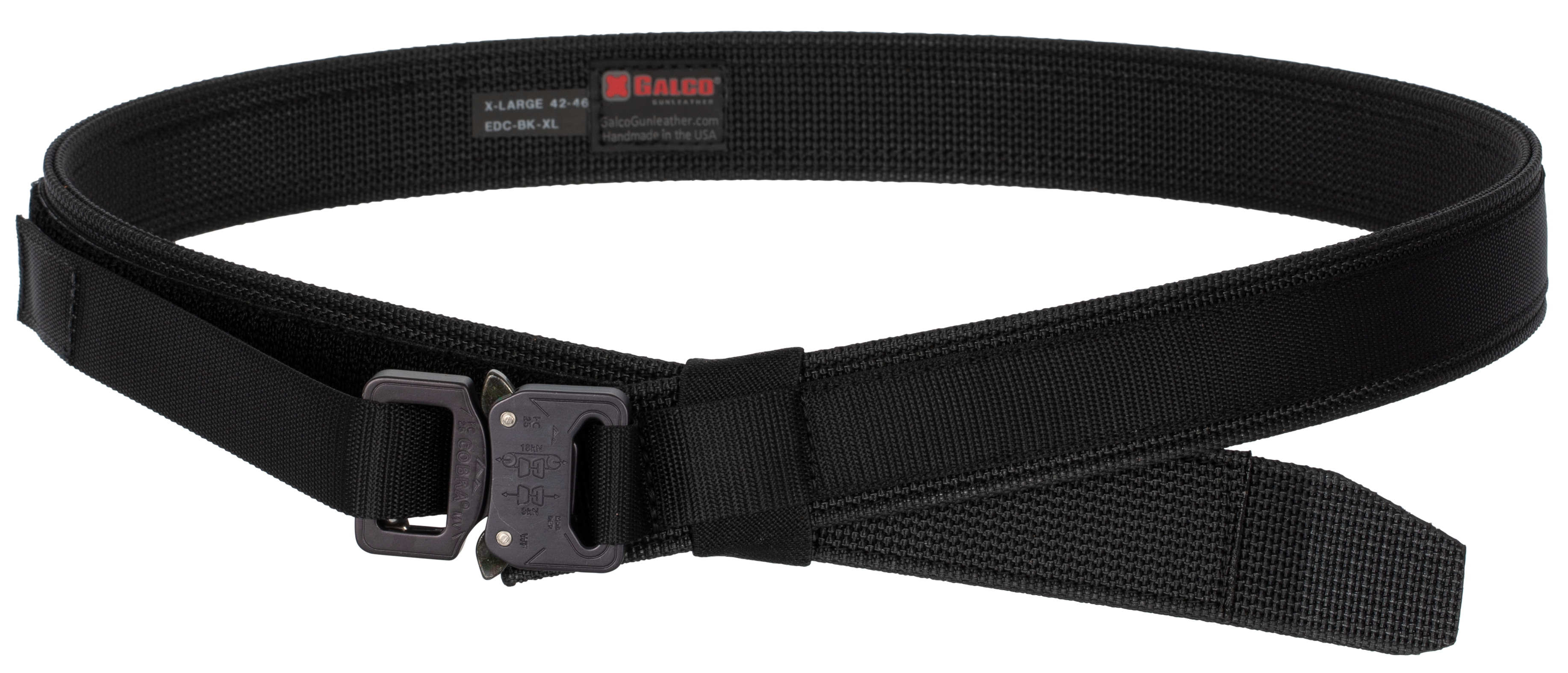 Galco EDCBKXL Everyday CarryBlack Nylon 42"-46" 1.50" Wide Buckle Closure