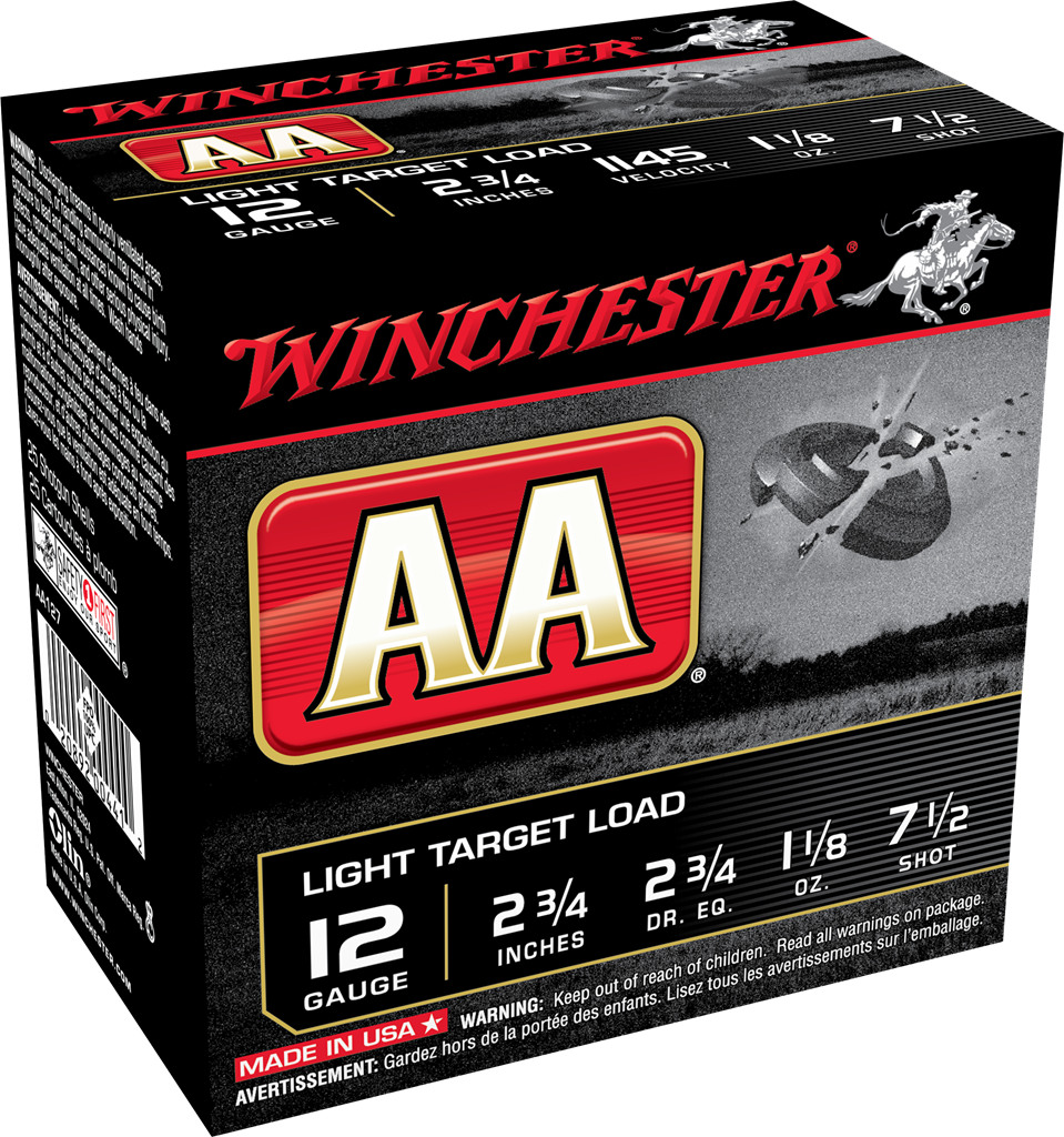 Winchester Ammo AA127 AA Light Target 12 Gauge 2.75" 1 1/8 oz 1145 fps 7.5 Shot 25ea