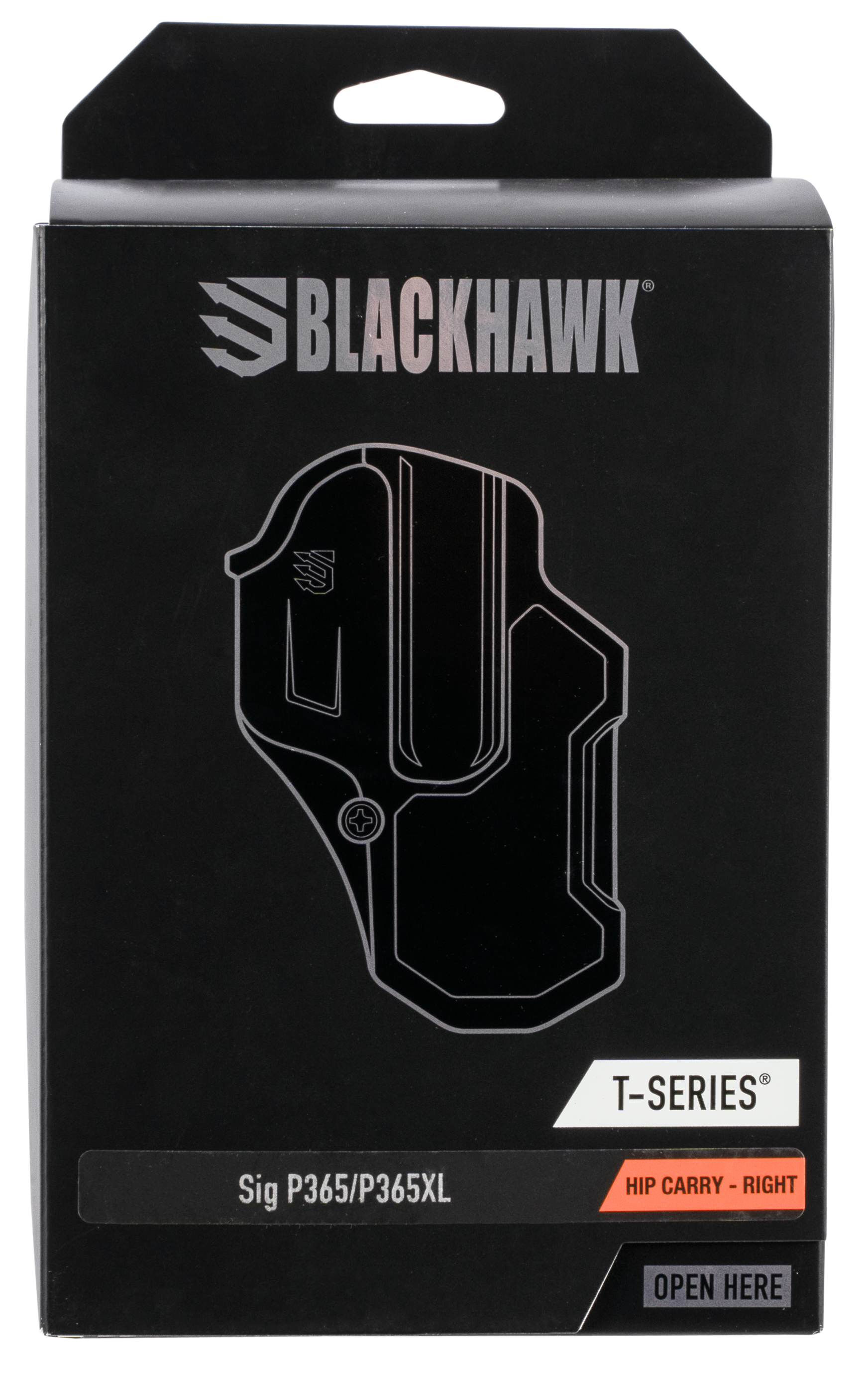 Blackhawk 410770BKR T-Series L2C Non-Light Bearing OWB Black Polymer Belt Slide Fits Sig P365 Fits Sig P365XL Right Hand