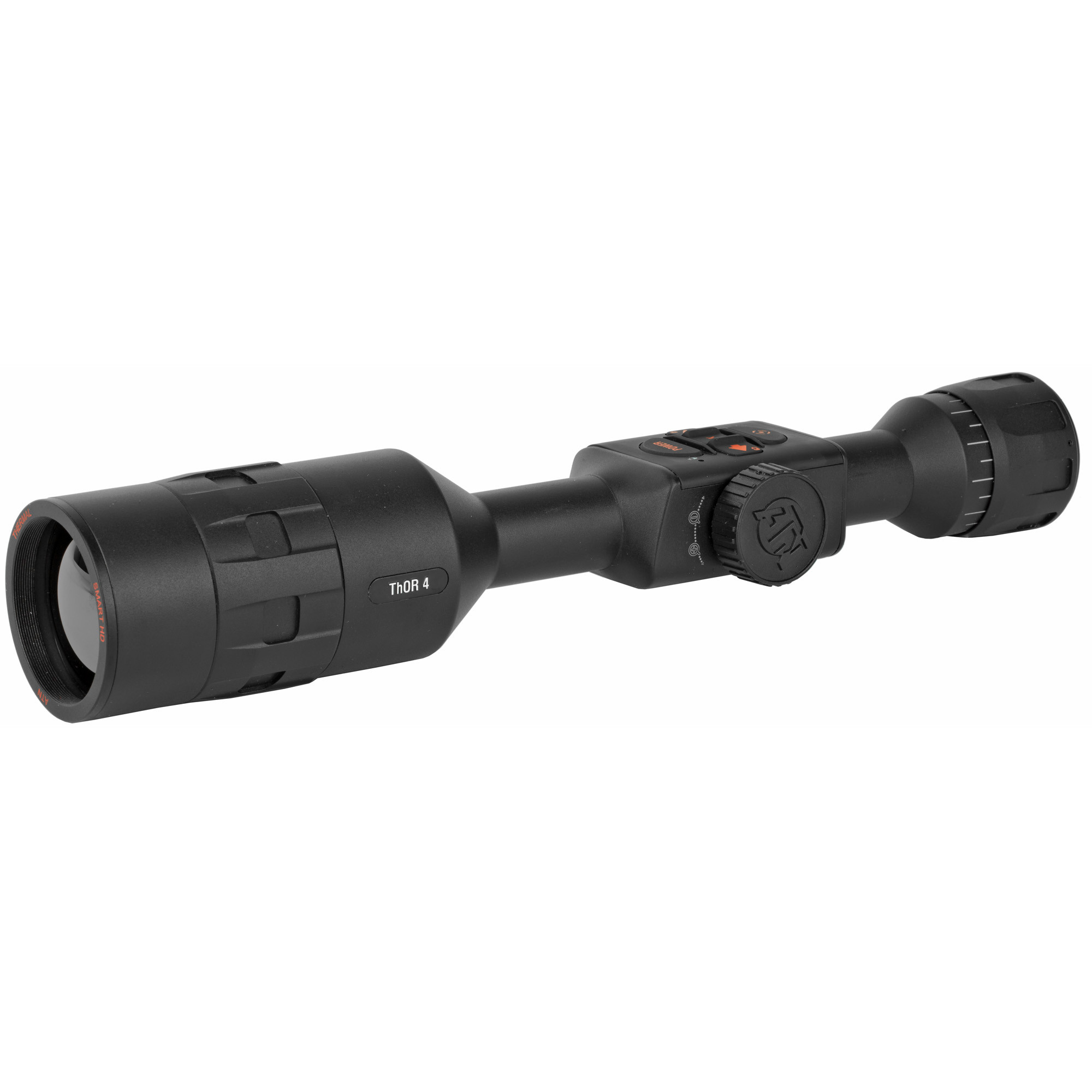 ATN TIWST4387A Thor 4 384 Thermal Rifle Scope Black Anodized 7-28x Multi Reticle 384x288 Resolution Features Rangefinder