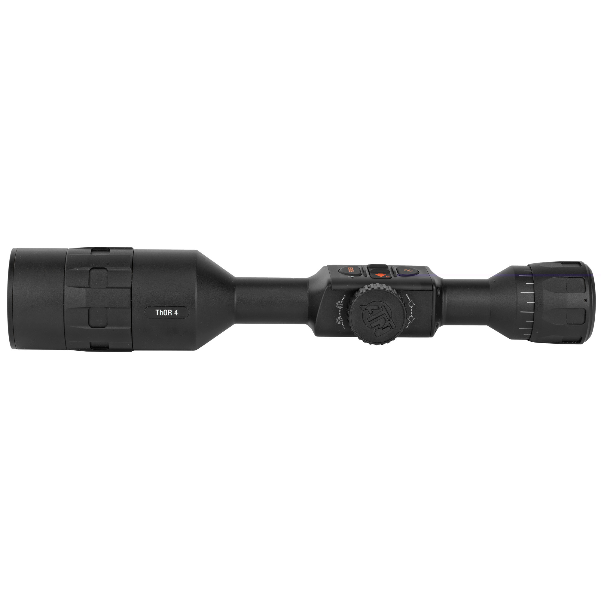 ATN TIWST4387A Thor 4 384 Thermal Rifle Scope Black Anodized 7-28x Multi Reticle 384x288 Resolution Features Rangefinder