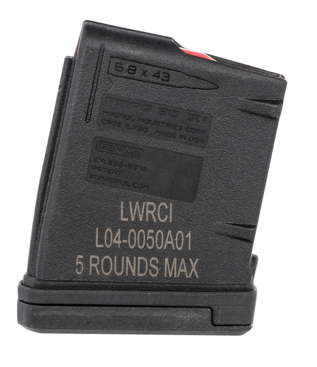 LWRC 2000123A02 PMAGBlack Detachable 5rd 6.8 SPC for LWRC SIX8