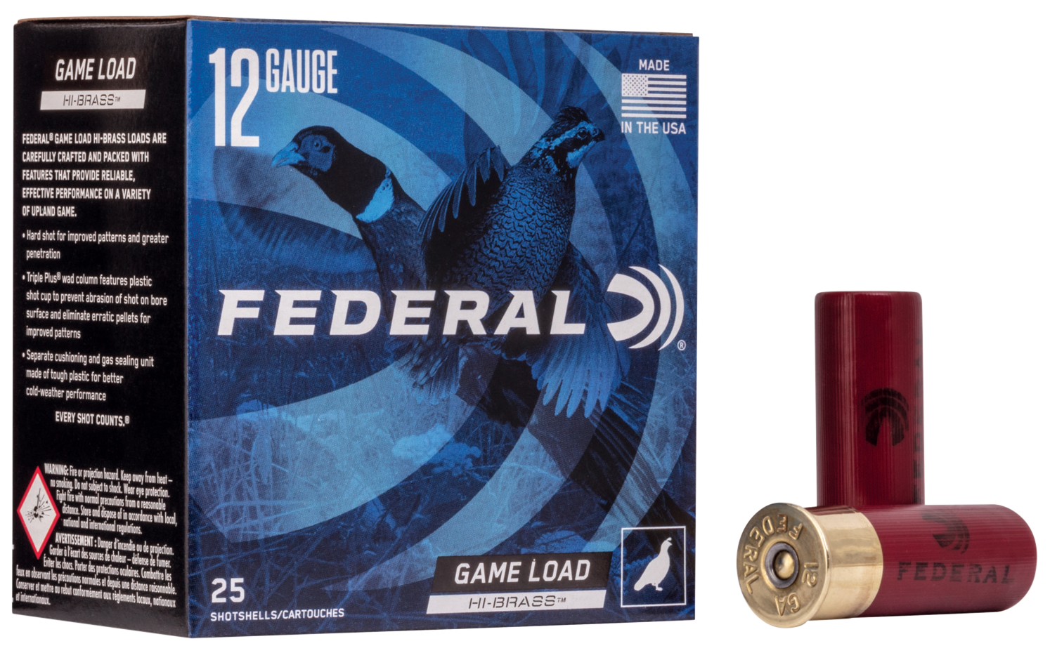 Federal H1265 Game-Shok High Brass 12 Gauge 2.75" 1 1/4 oz 1330 fps 5 Shot 25ea