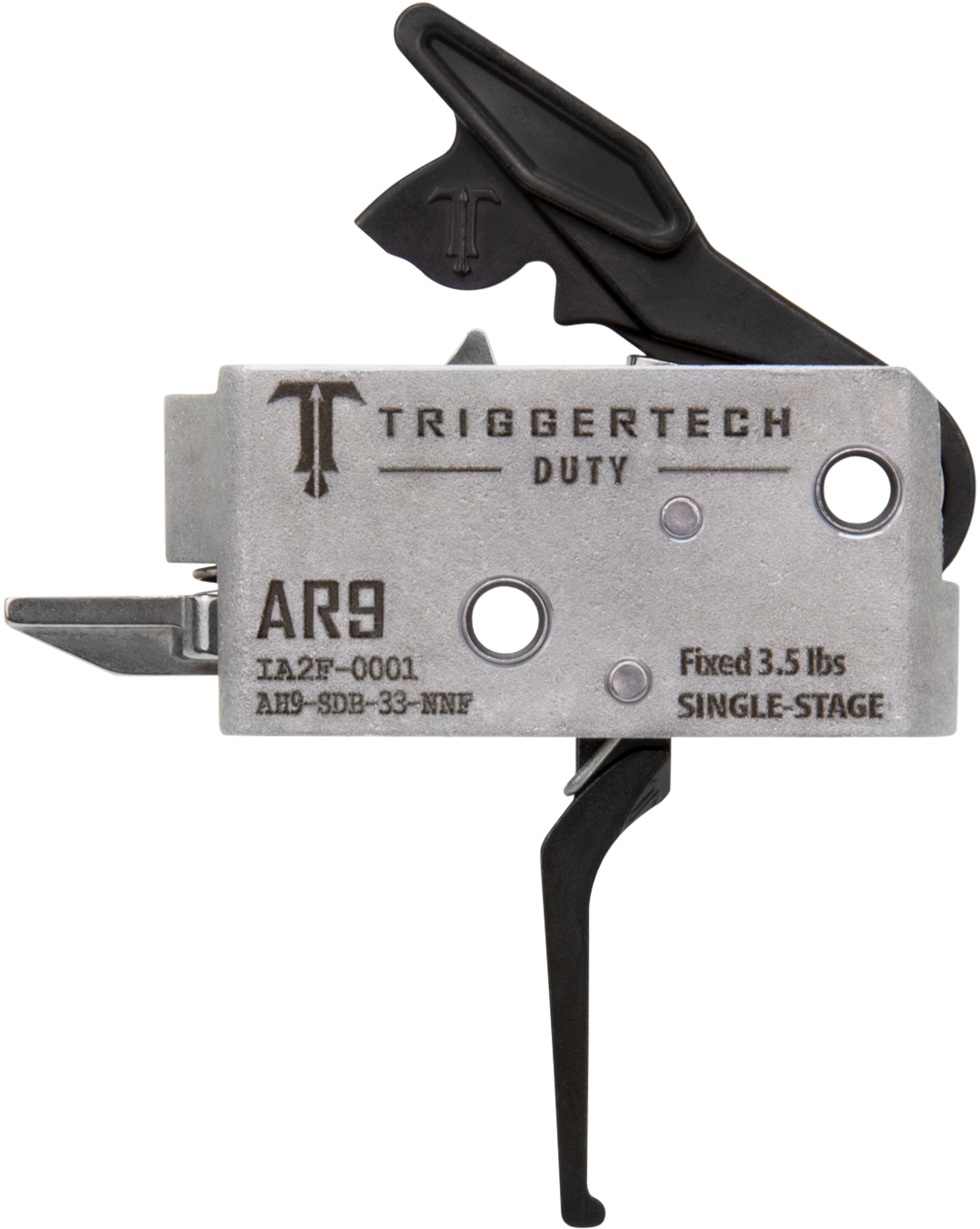 TriggerTech AH9SDB33NNF DutyFlat Trigger Single-Stage 3.50 lbs Draw Weight Fits AR-9