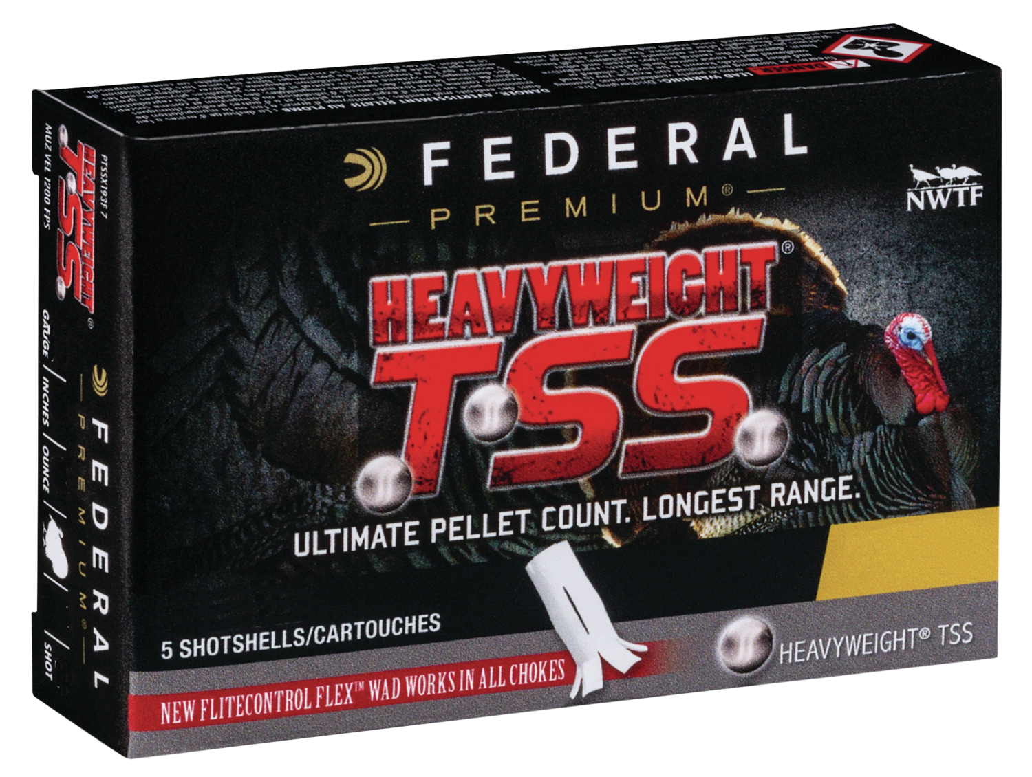 Federal Premium Heavyweight TSS Turkey Ammunition 410 Bore 3" 13/16 oz #9 Non-Toxic Tungsten Super Shot Box of 5