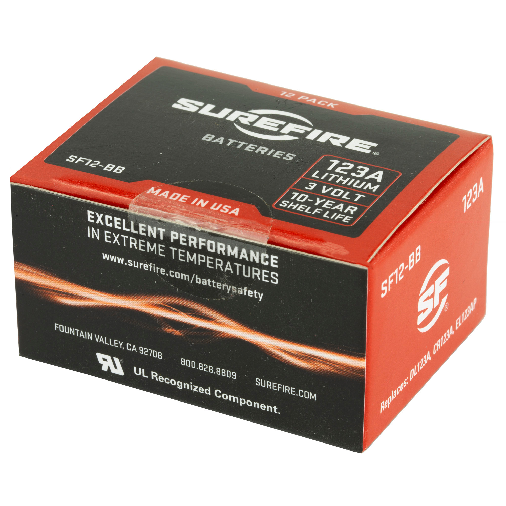 SureFire SF12BB CR123A3V Li-Ion 1500 mAh 12 Pack