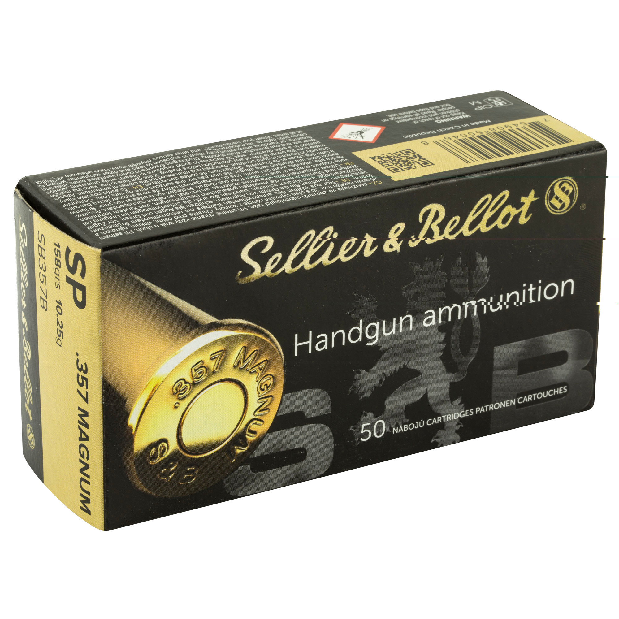 Sellier & Bellot Ammunition 357 Magnum 158 Grain Soft Point Box of 50