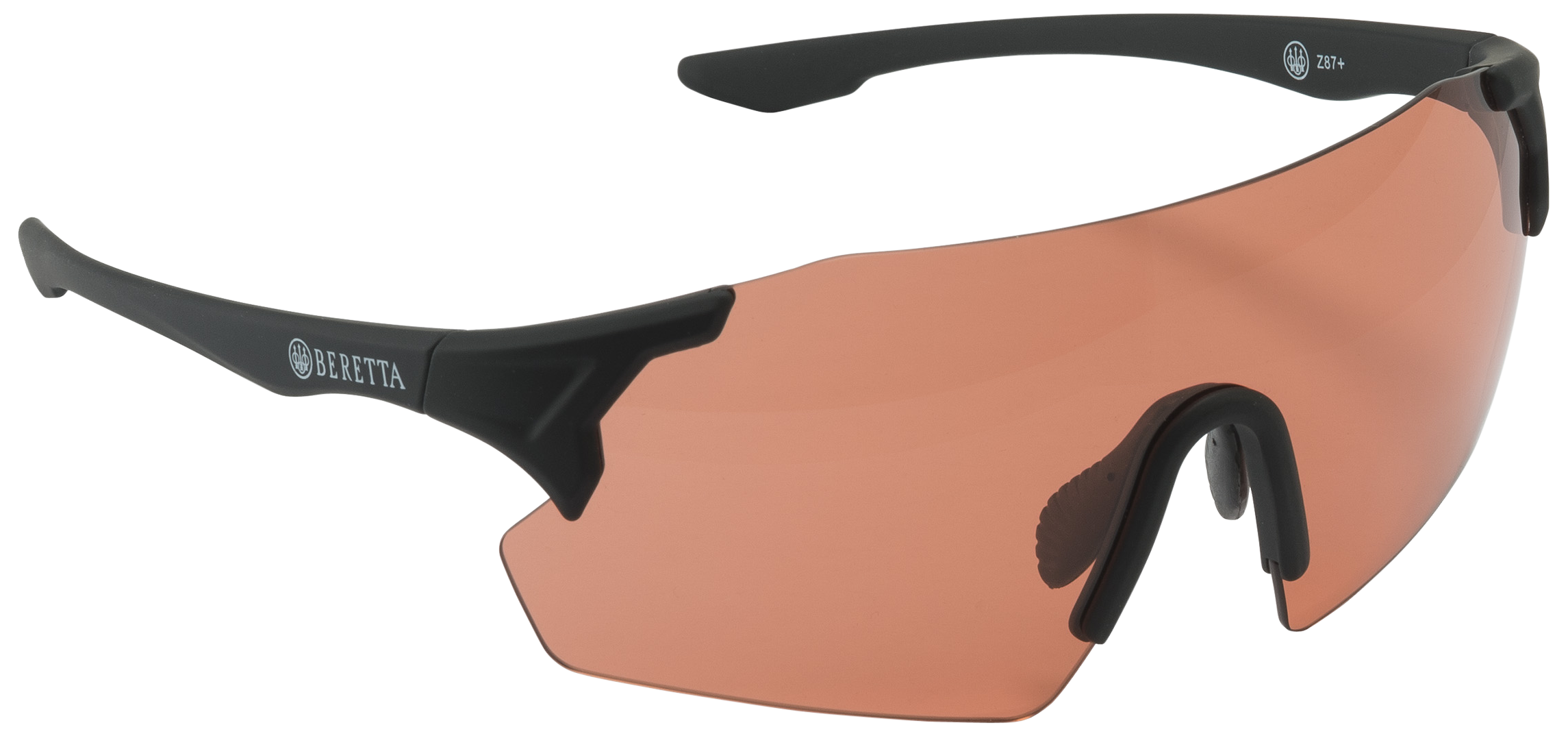 Beretta USA OC061A28540407UNI ChAllenge EVO Glasses Orange Lens Black Frame