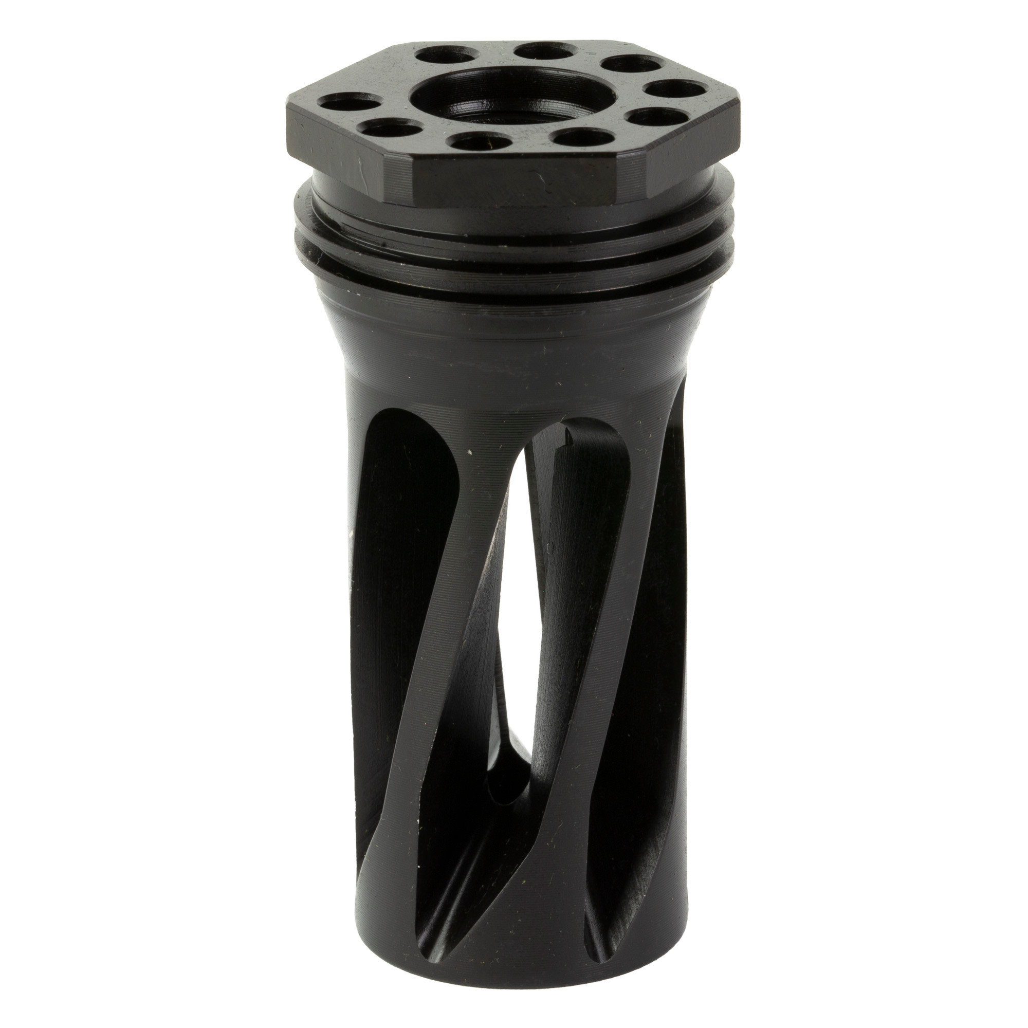 Huxwrx 1677 QD 556 Flash Hider Black with 1/2"-28 tpi Threads,2.30" OAL & 1.20" Diameter for 5.56x45mm NATO AR-Platform