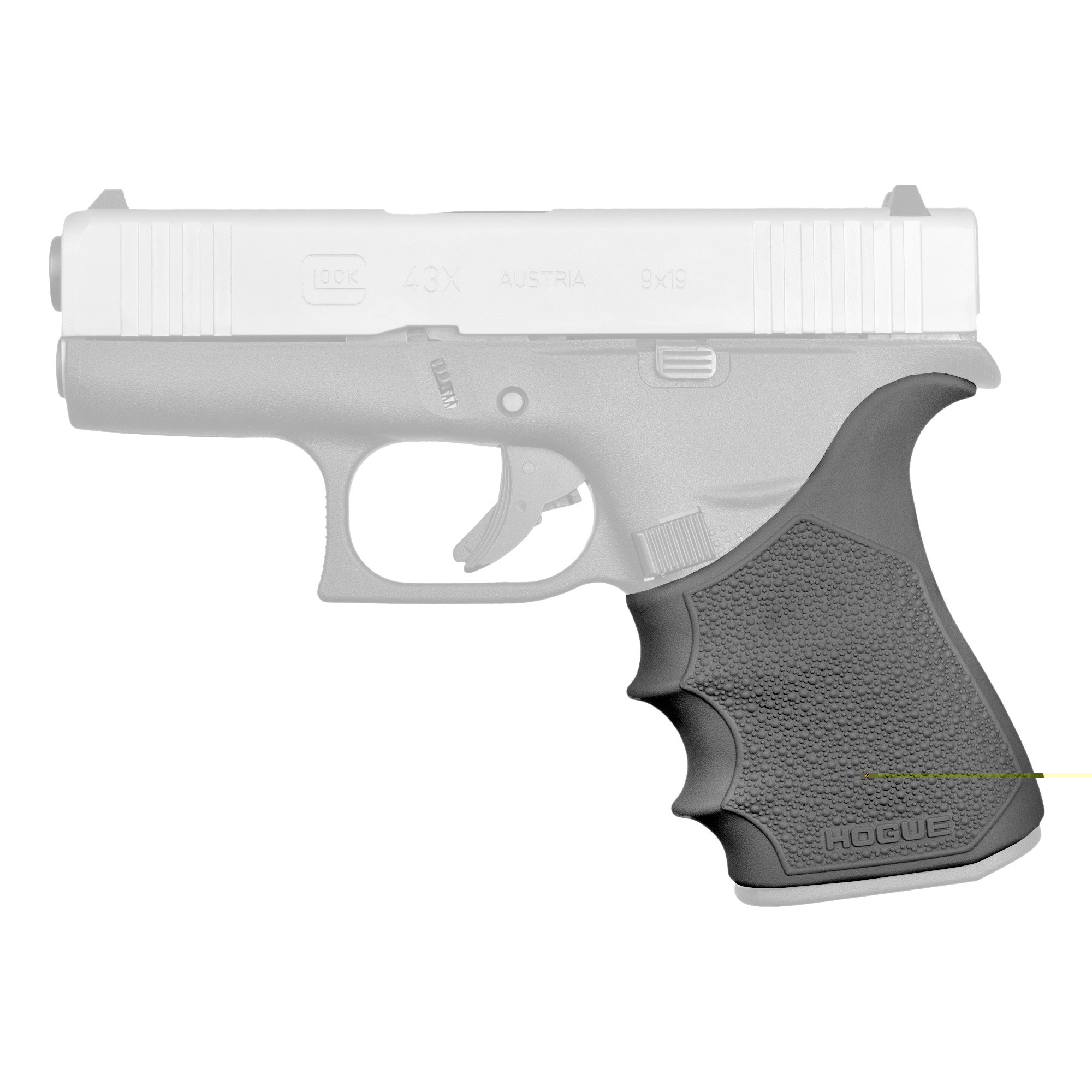 Hogue Handall Slip-On Beavertail Grip Sleeve Glock 43X, 48 Rubber