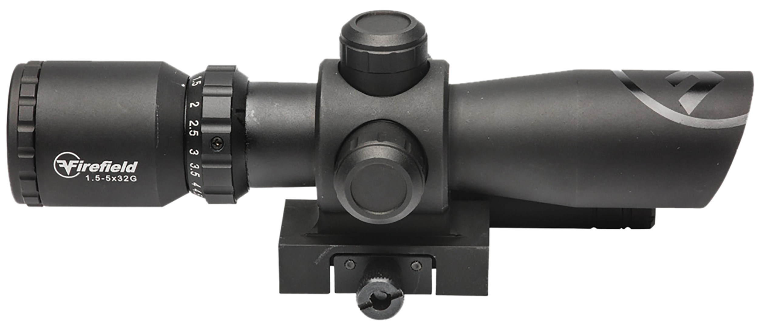 Firefield 1.5-5x32 Barrage Rifle Scope with Green Laser Matte, Illuminated Mil-Dot (Red / Green)