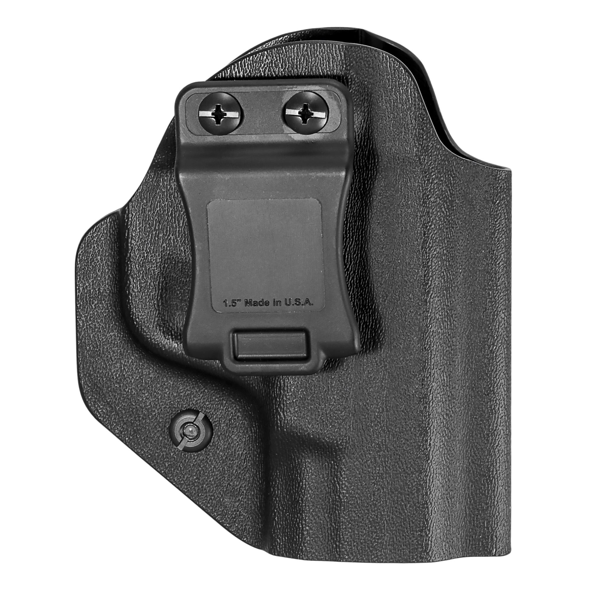 Mission First Tactical HSWSHSAIWBABL Appendix Holster IWB/OWB Black Polymer Belt Clip Fits S&W M&P Shield 2.0 9/40/Shield Plus 9/40/Shield 1.0 9/40 Ambidextrous
