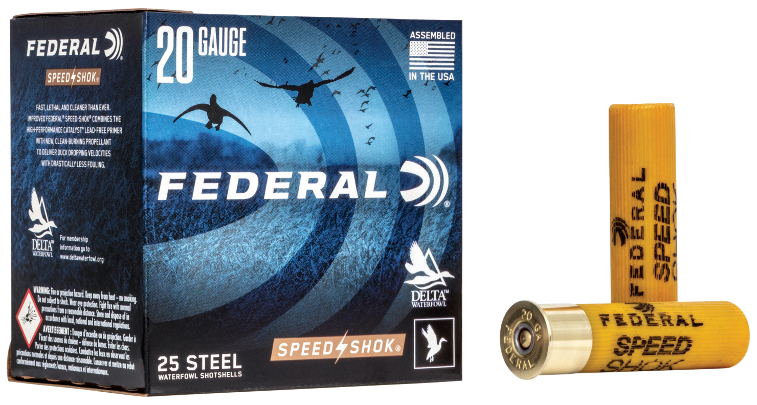 Federal WF2091 Speed-Shok Waterfowl 20 Gauge 3" 7/8 oz 1 Shot 25 Per Box/ 10 Cs