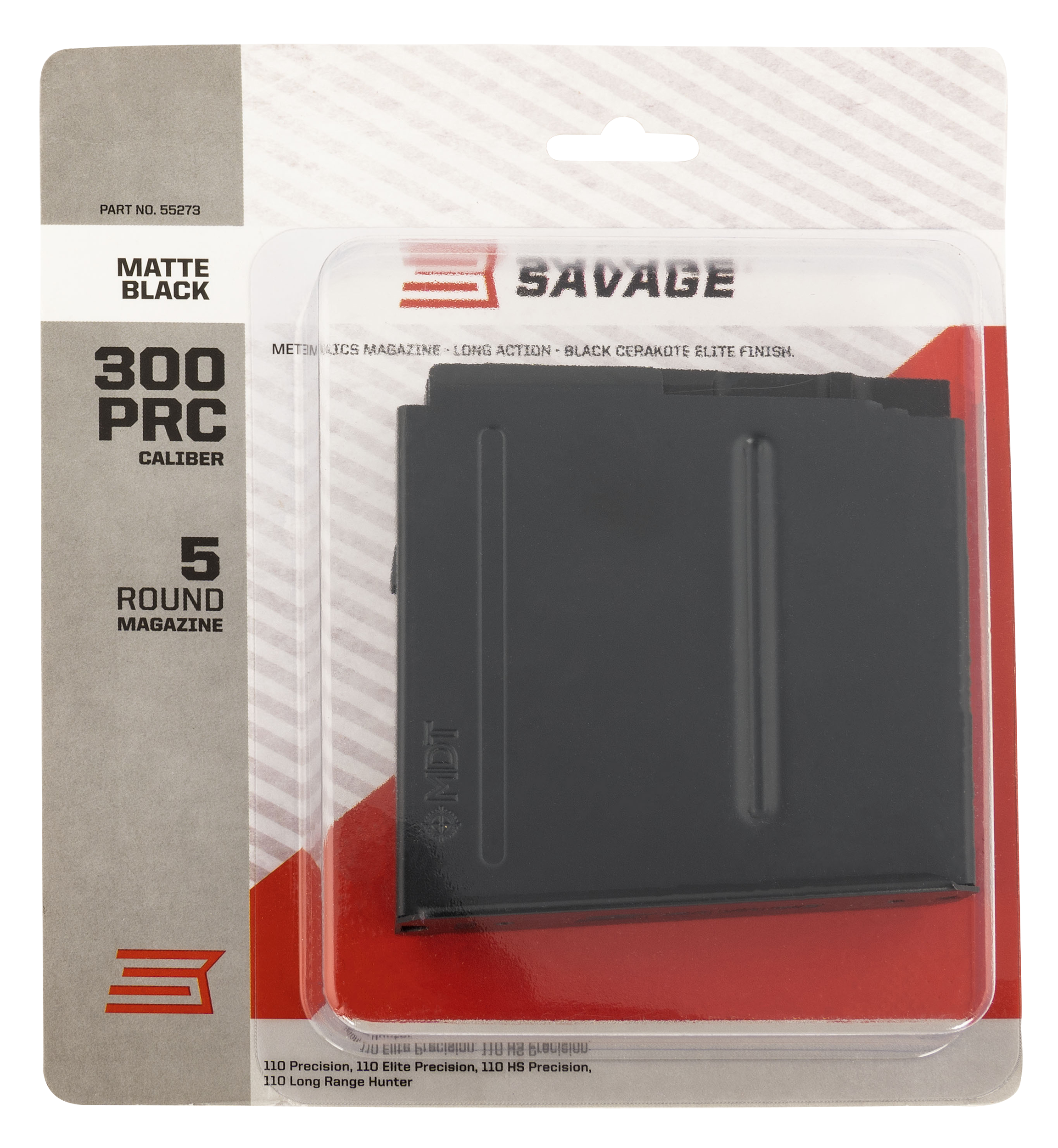 Savage Arms 55273 110Matte Black Detachable 5rd for 300 PRC Savage 110 Long Range Hunter/110 Precision/110 Elite/Precision 110 HS Precision