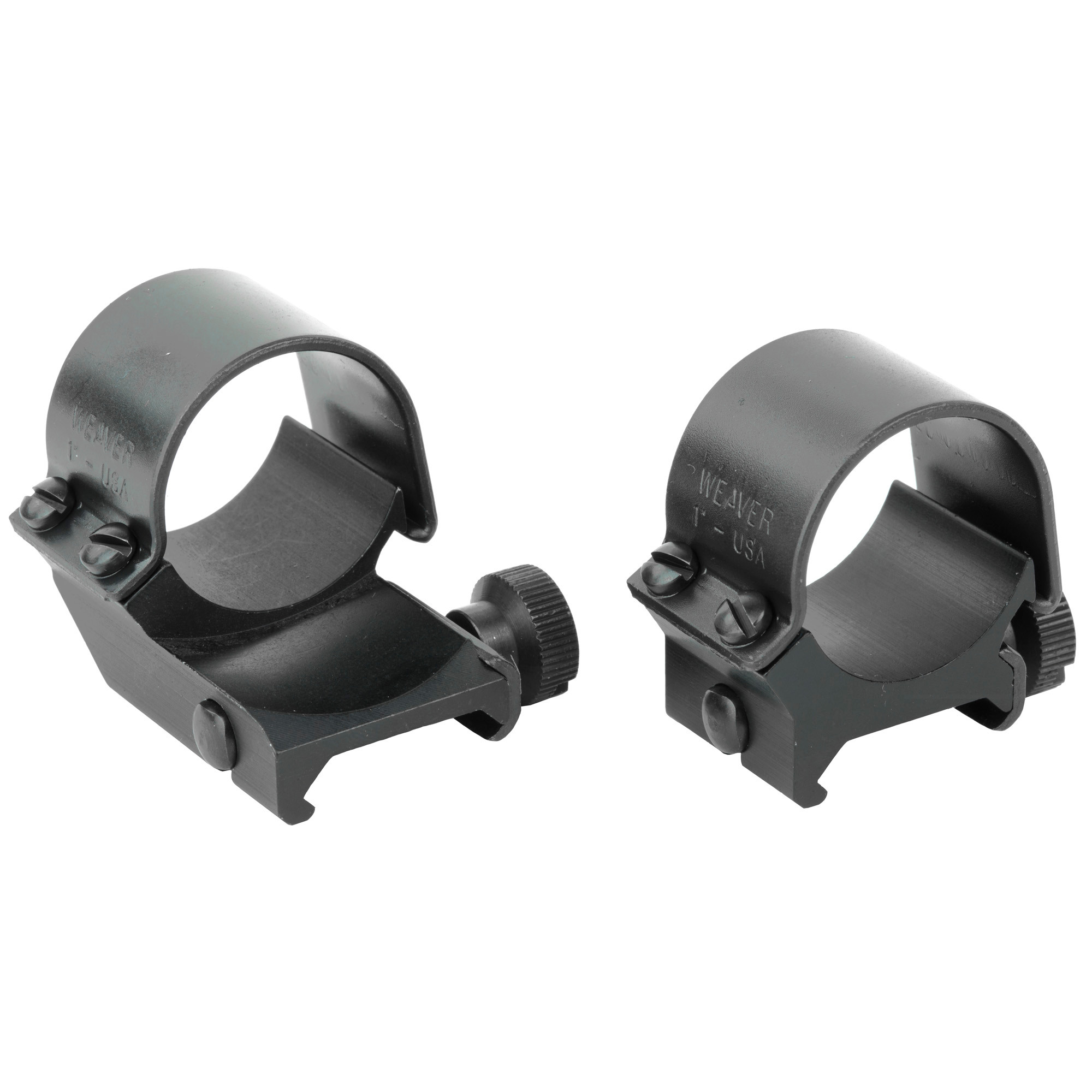 Weaver Detachable Top Mount 1" Rings Matte, Medium, 1 Extended Ring and 1 Standard Ring