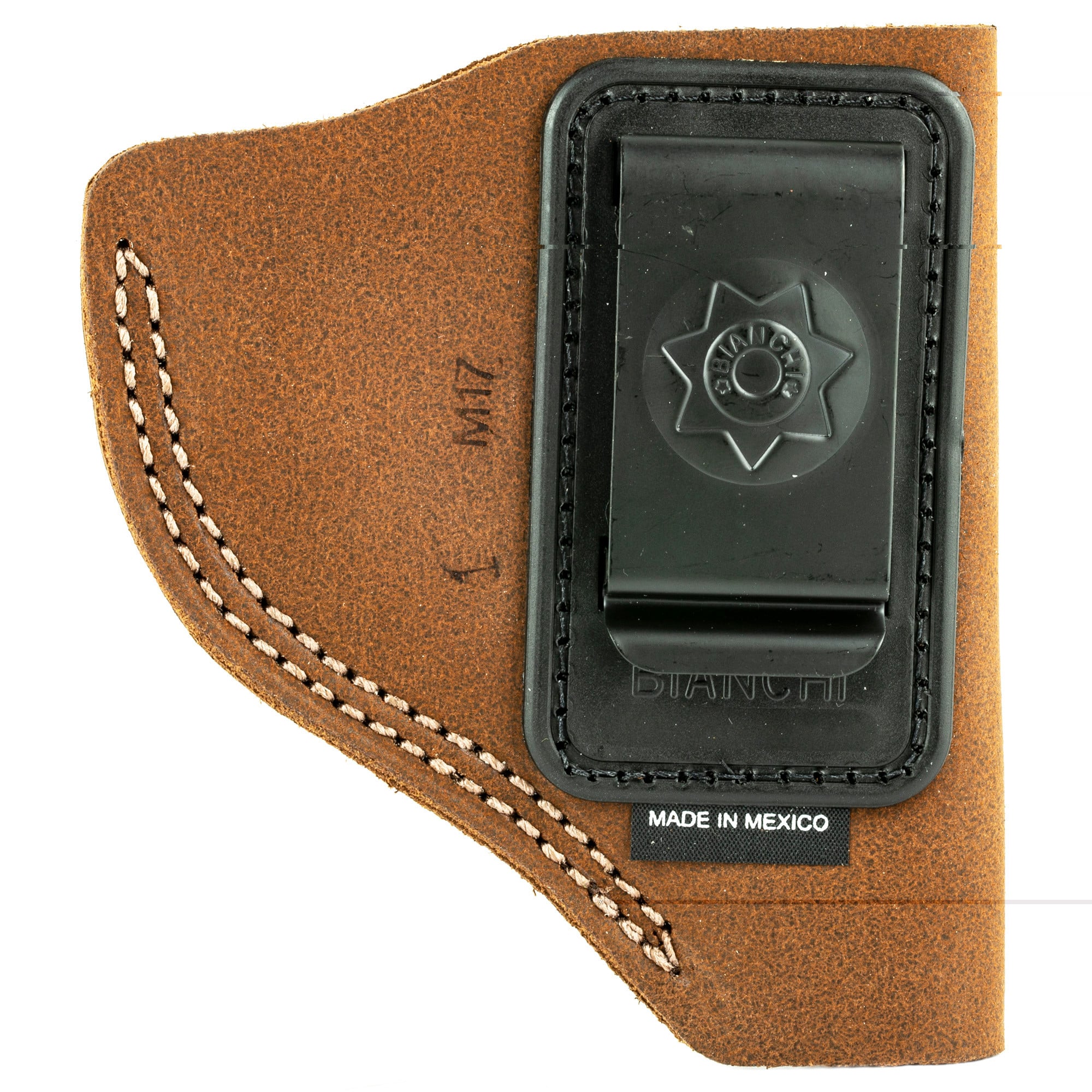 Bianchi 10380 6CIWB Tan Leather Belt Clip Fits 2" Barrels/Ruger/Colt Charter Arms Right Hand
