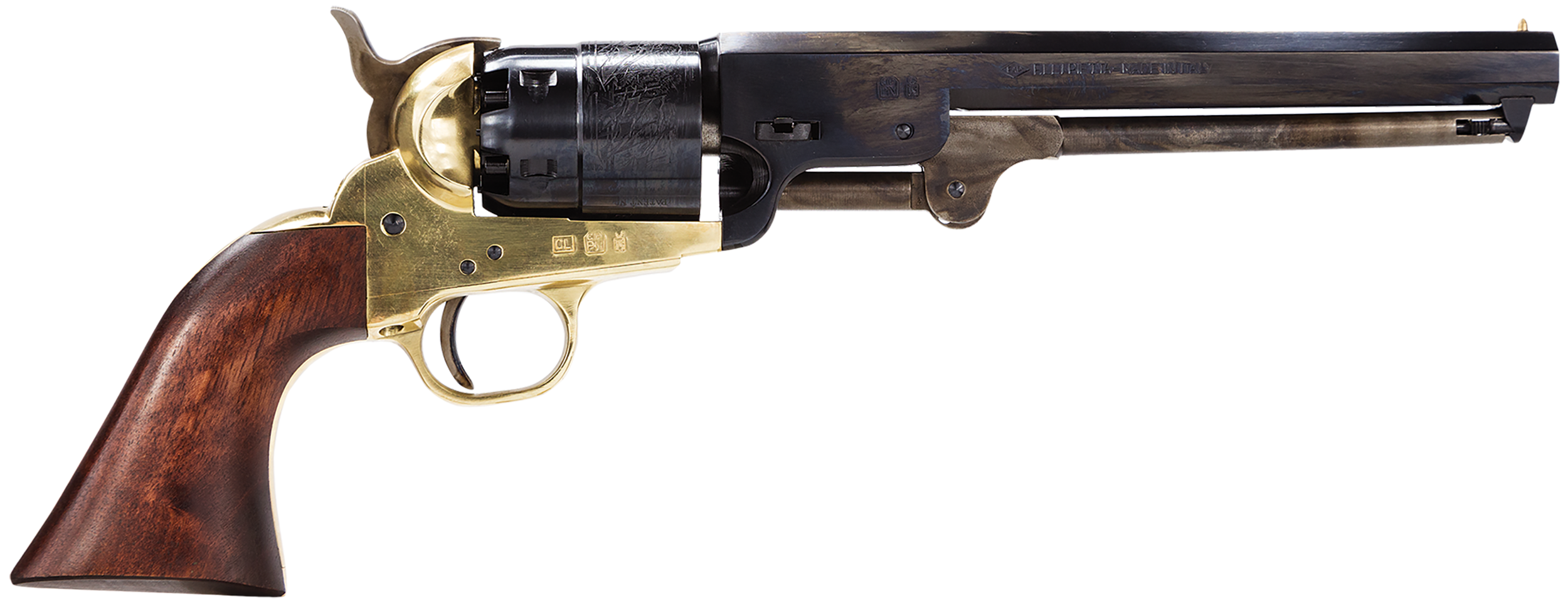 Traditions FR18511 1851 Colt Navy Break Open 44 Cal #11 Percussion 7.37" 6rd Brass Frame Blued Barrel & Cylinder Walnut Grip