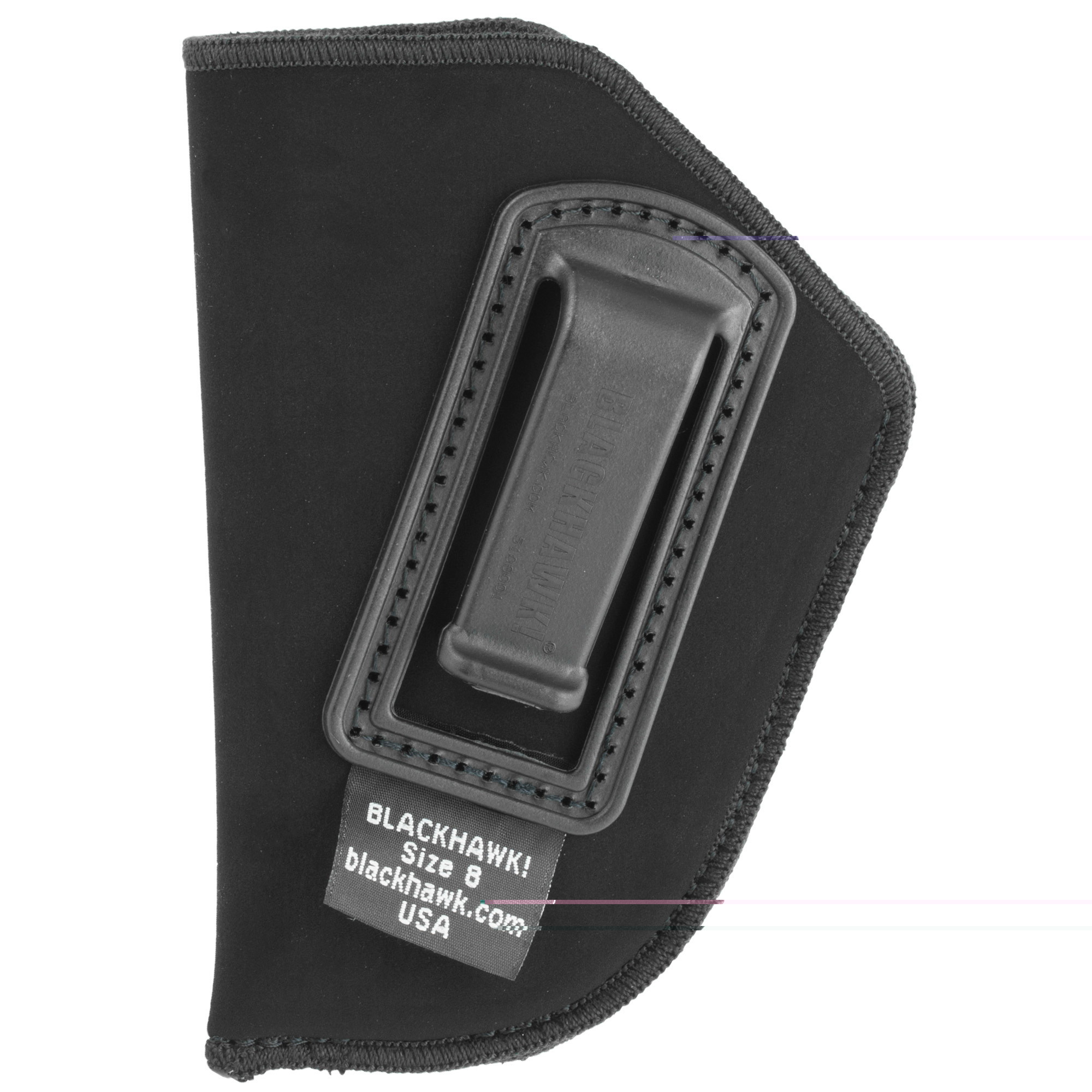 Blackhawk 73IP08BKL Inside The PantsIWB Size 08 Black Suede Belt Clip Fits Small Frame 5rd Revolver Fits 2" Barrel Left Hand