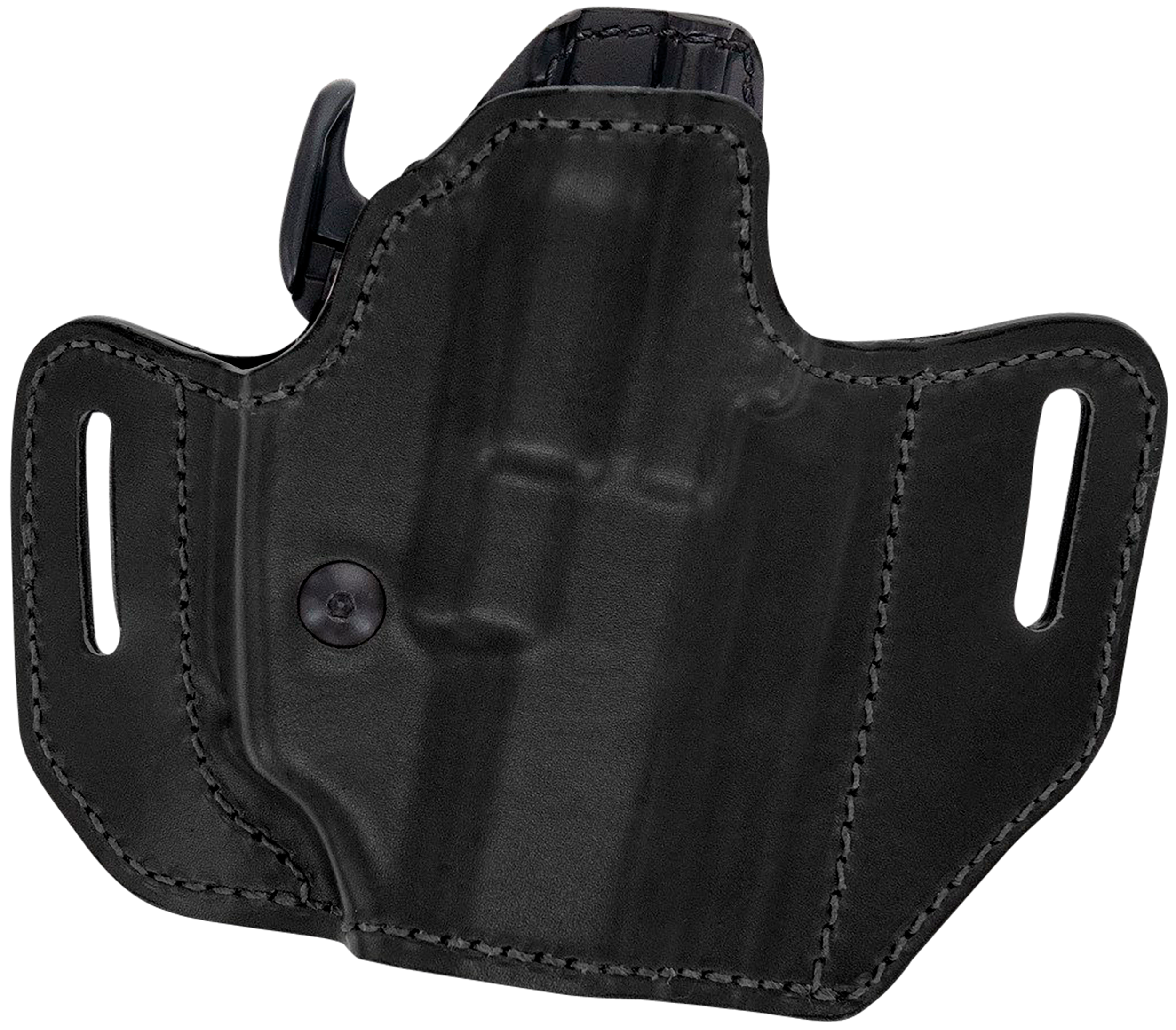 Bianchi 54501 Allusion Assent Pro-Fit OWB Size 04 Black Leather Belt Slide Fits Springfield XD Fits Sig P220 Fits FN FNP Right Hand