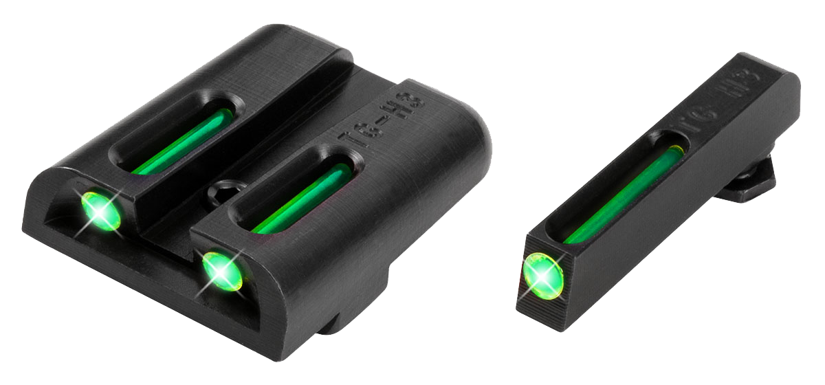 TruGlo TG131GT1 TFOBlack | Green Tritium & Fiber Optic Front Sight Green Tritium & Fiber Optic Rear Sight