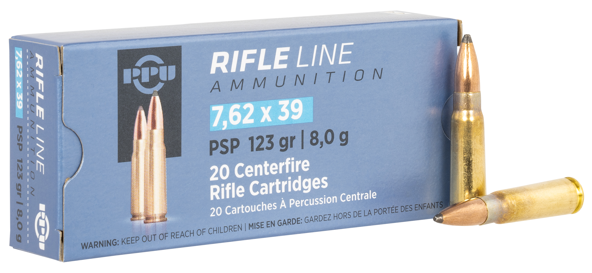 TR&Z PP739P Metric Rifle Rifle Line 7.62x39mm 123 gr Pointed Soft Point (PSP) 20 Per Box/ 50 Cs