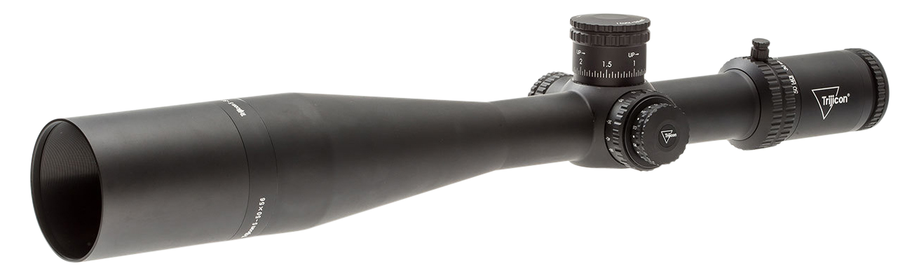 Trijicon 5-50x56 Tenmile 34mm Rifle Scope Matte Black, MOA Long Range (Red / Green), Side Focus