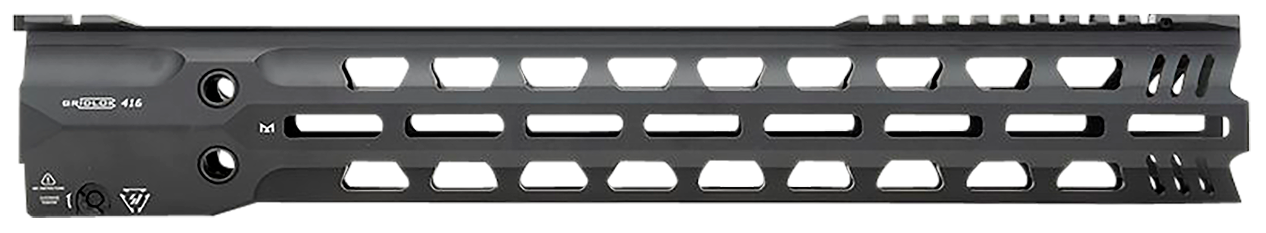 Strike Industries GRIDLOK416FD16 GridLok Full Duty With Quick Detach System 16"L 1.57"D M-LOK Black Aluminum for HK 416, HK MR556, M27 IAR