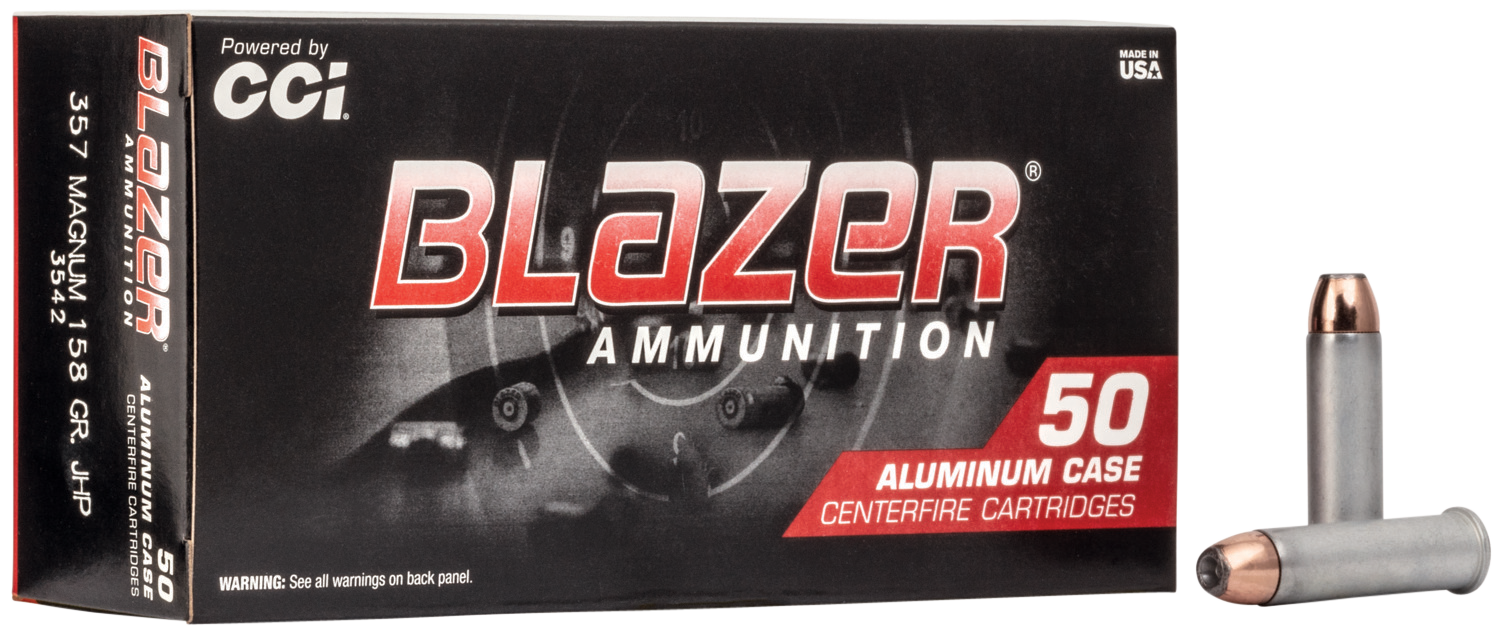 Blazer Ammunition 357 Magnum 158 Grain Jacketed Hollow Point Box of 50