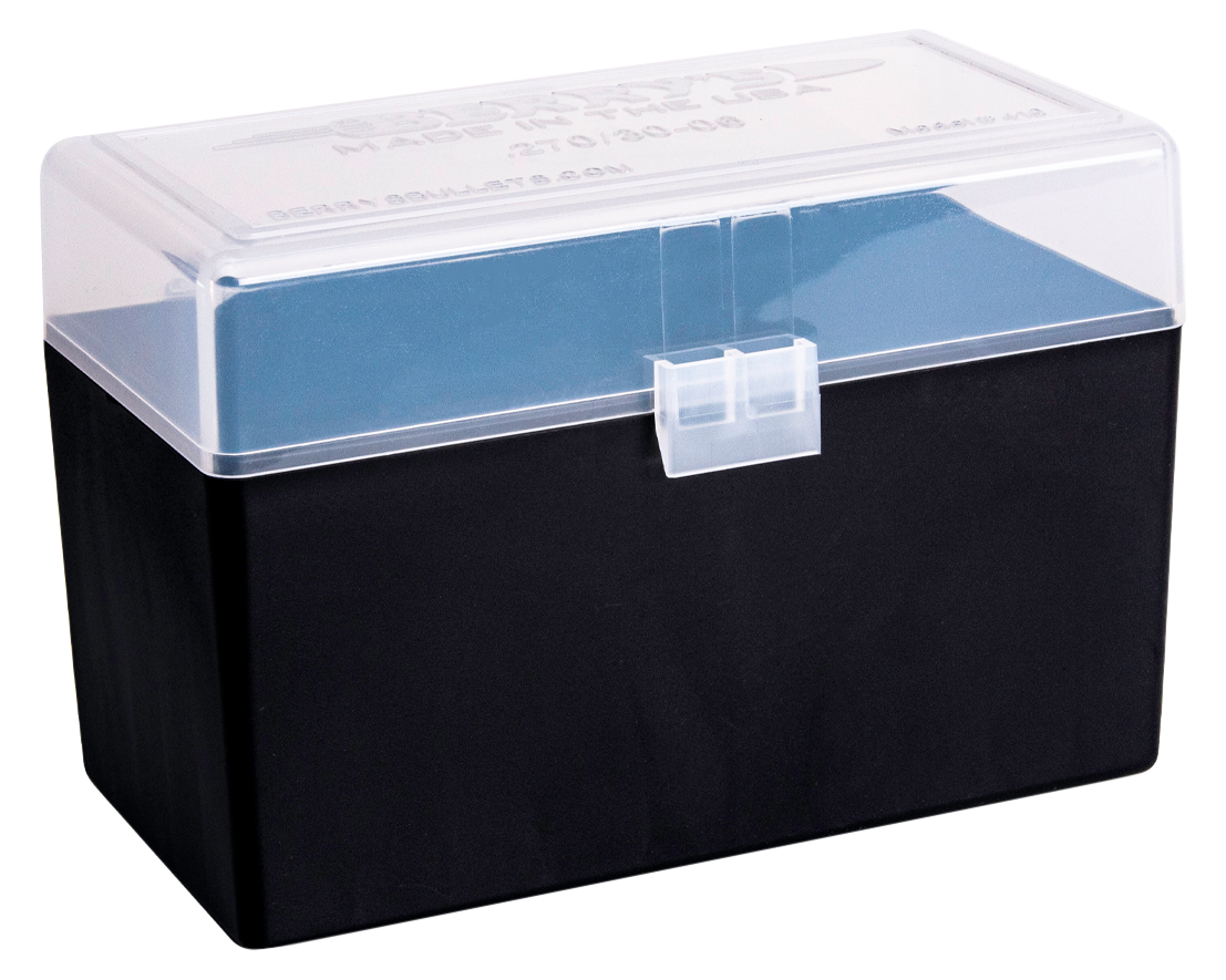 Berrys 91023 410 Ammo Box 270 Win,30-06 Springfield 50rd Clear Lid w/Black Bottom
