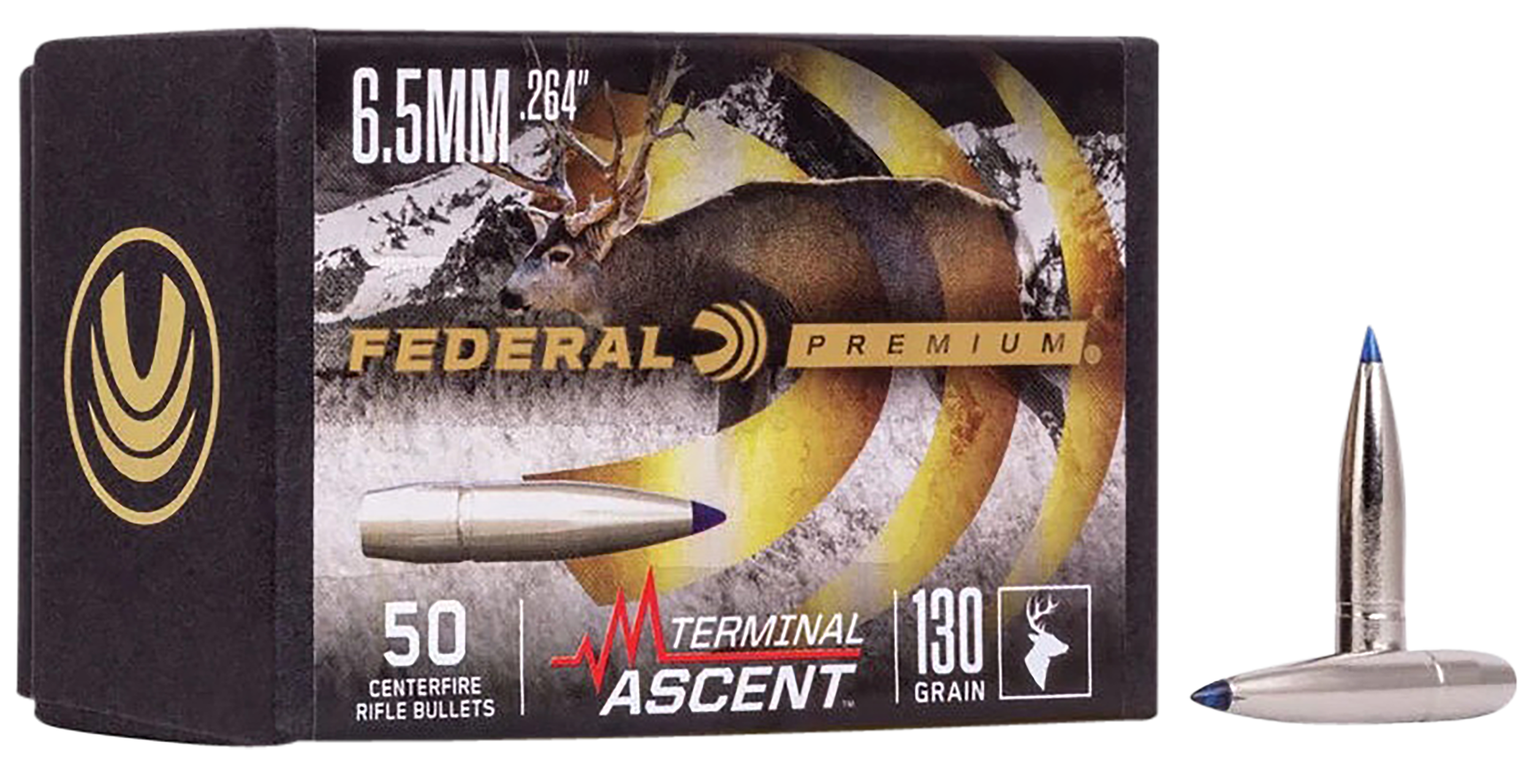 Federal PB264TA1 Therminal Ascent Component Premium 6.5mm .264 130 gr Terminal Ascent 50 Per Box