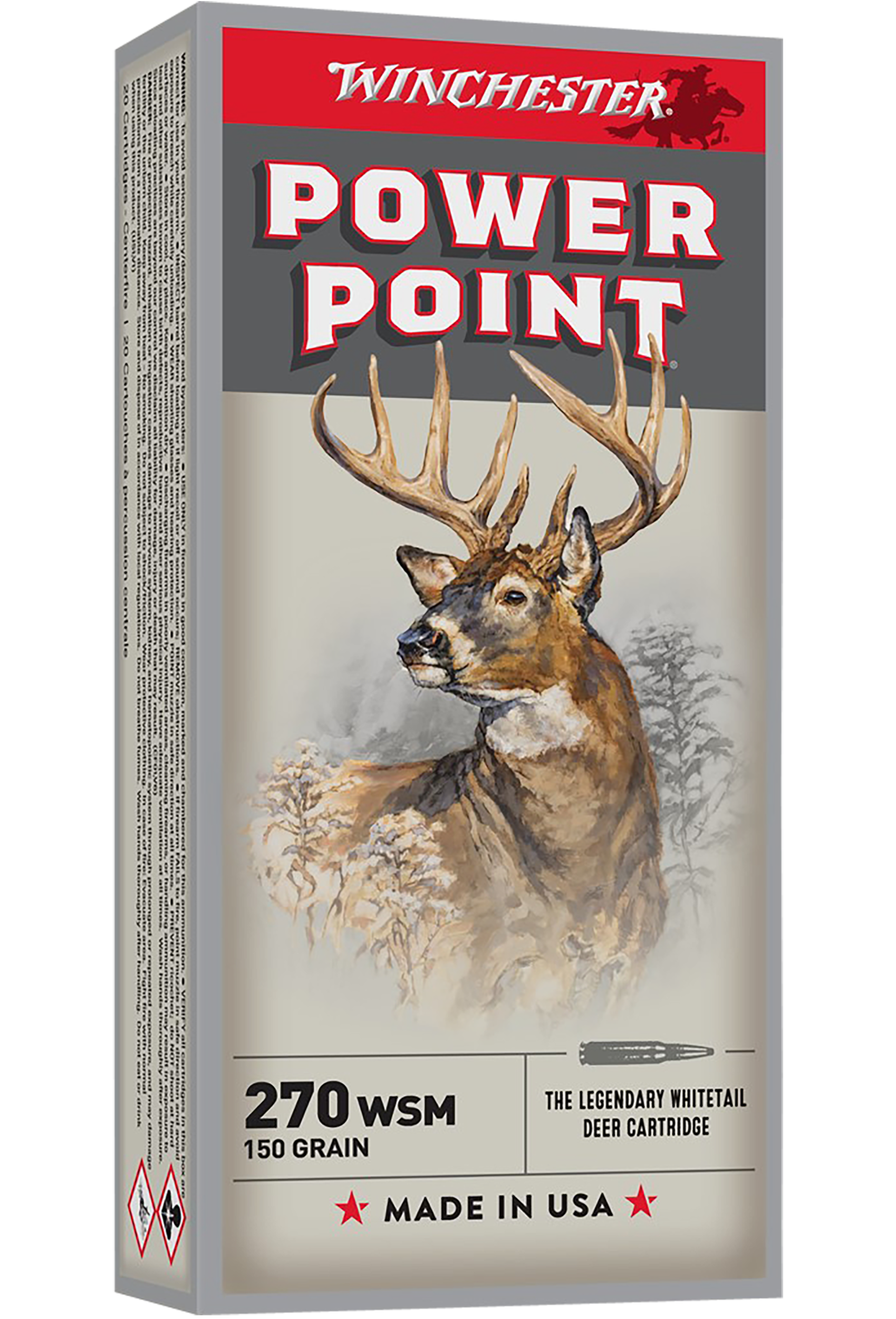 Winchester Ammo X270WSM Super X270 WSM 150 gr 3150 fps Power-Point (PP) 20 Bx/10 Cs