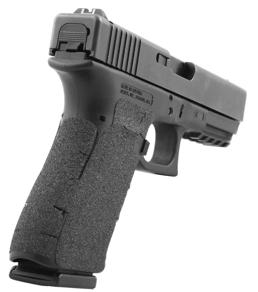 Talon Grips 382G Adhesive GripTextured Black Granulate for Glock 19,23,25,32,38,44 Gen5 with No Backstrap