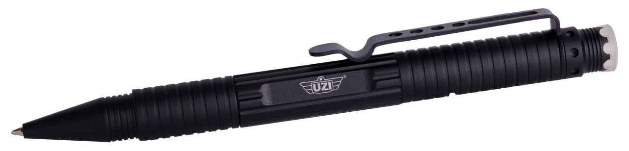 Uzi Accessories UZITACPEN1BK Defender Tactical Pen Black Aluminum 6.10"