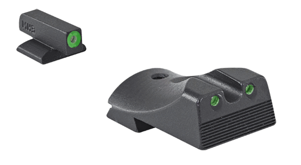 Meprolight USA 412183111 Hyper-BrightBlack | Green Tritium with Green Outline Front Sight Green Tritium with Black Outline Rear Sight Set