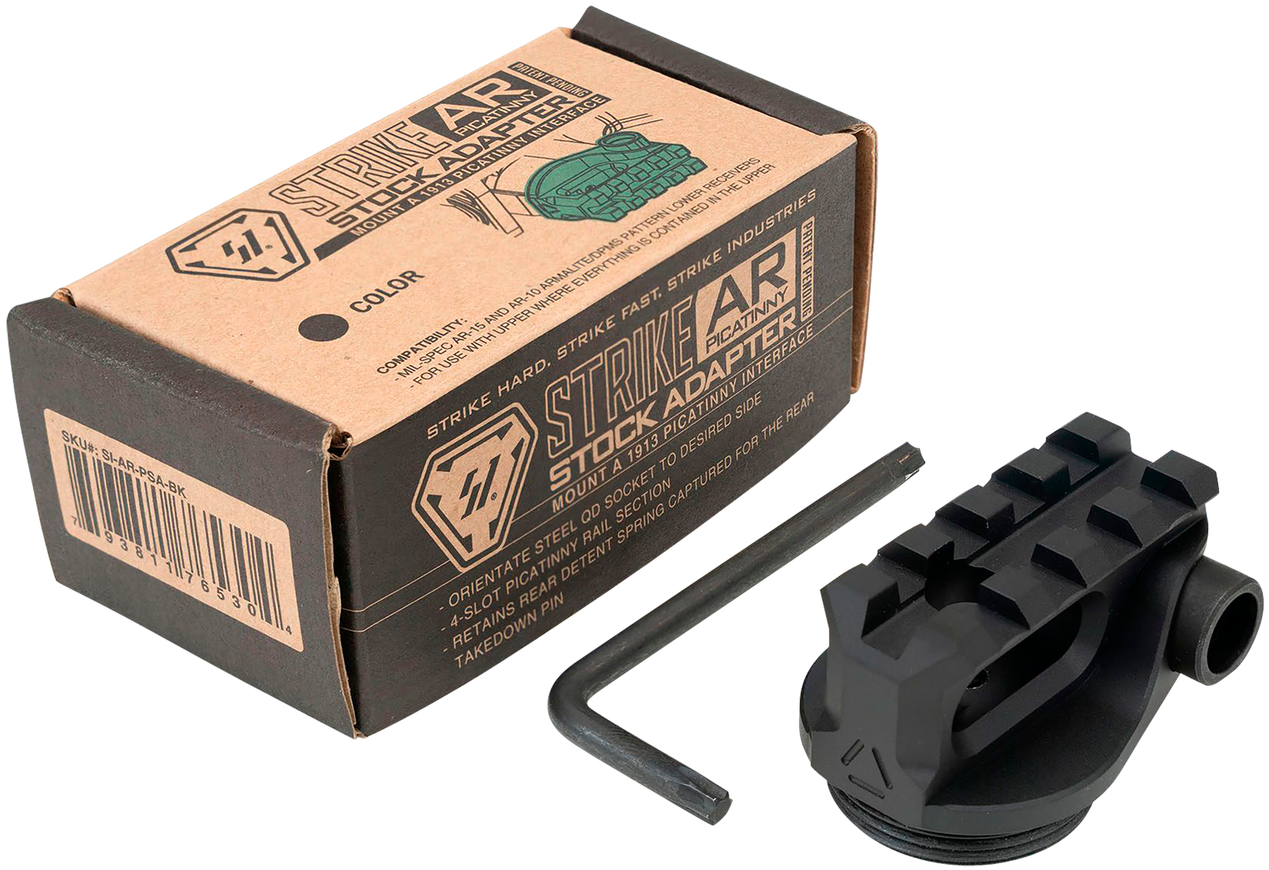 Strike Industries Picatinny Stock Adapter AR-15 Aluminum