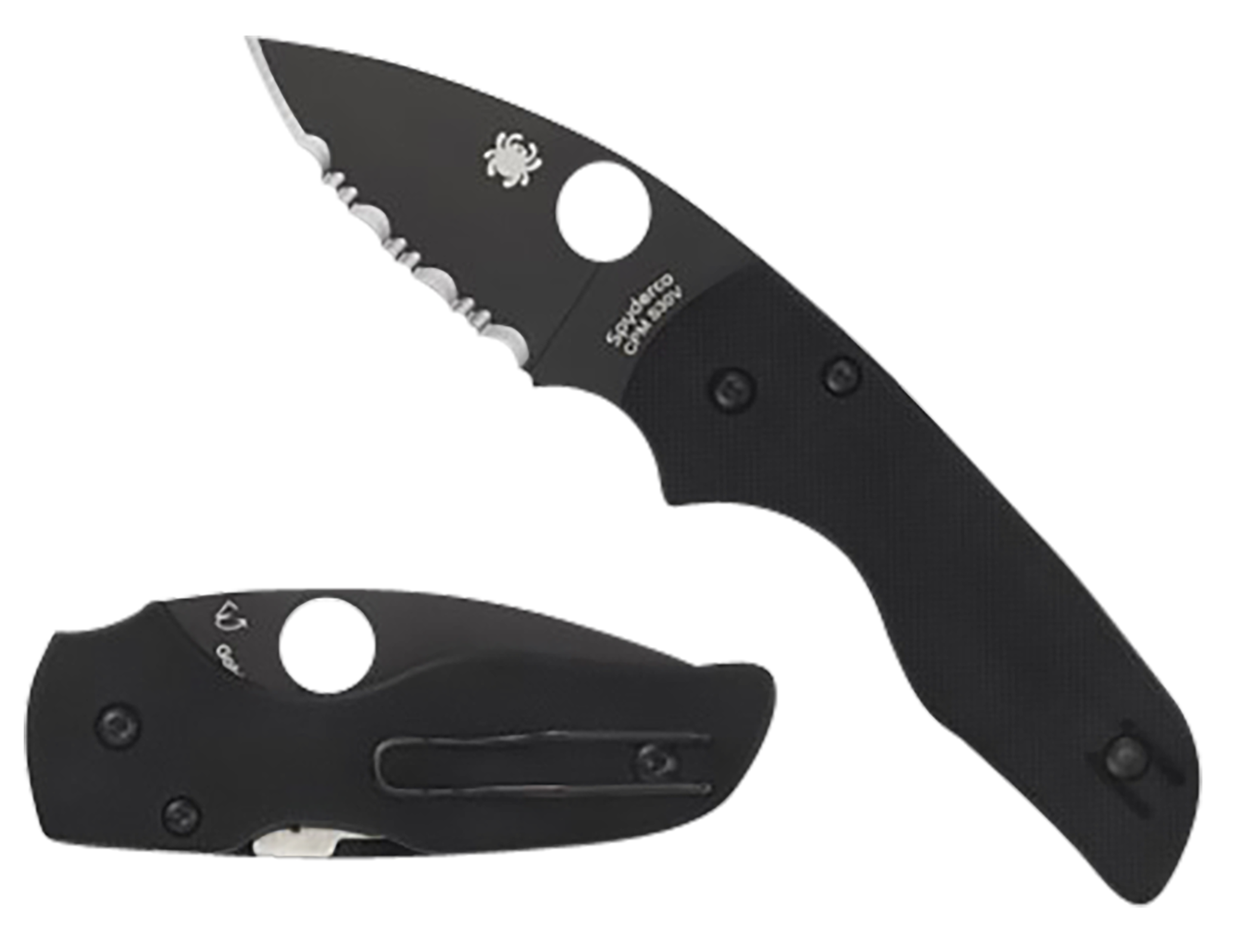 Spyderco , Spy C230gpbbk Lil Native Compressn Lck Blk Bl