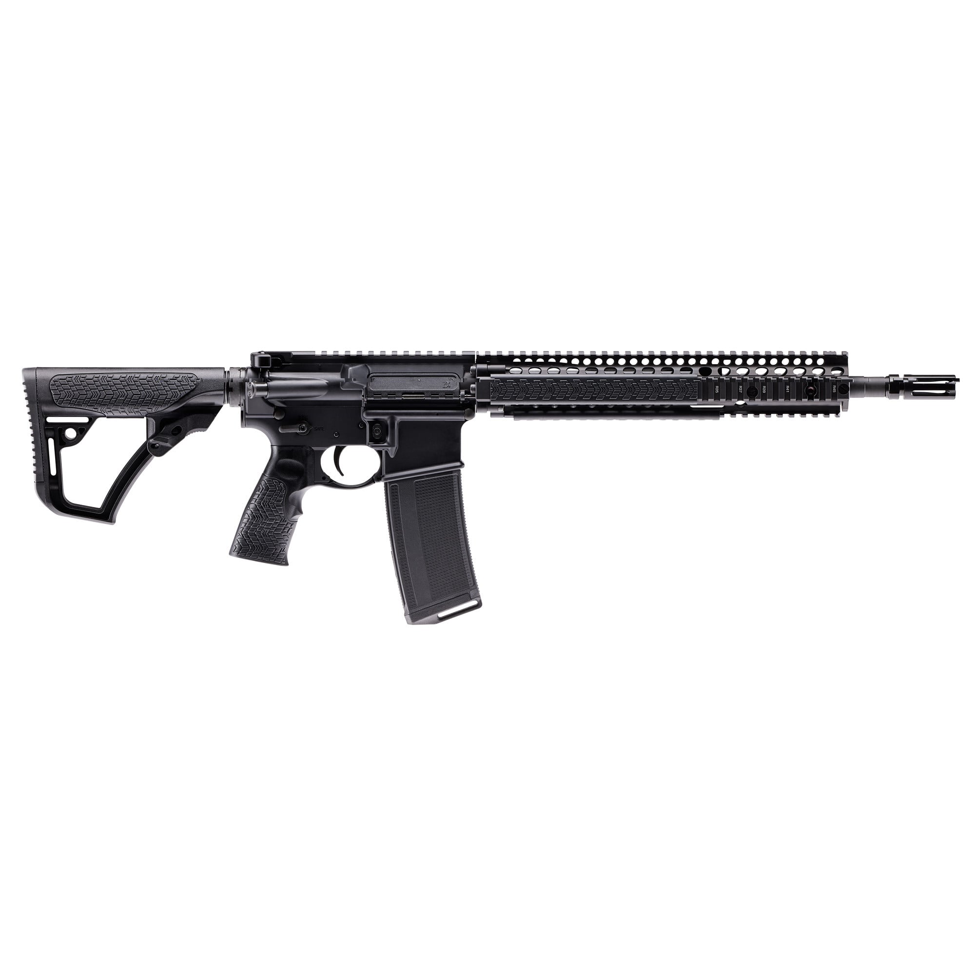 Daniel Defense 0100408001006 M4A1 RIS II Handguard 12.25" 2-Piece, Free-Floating Style Made of 6061-T6 Aluminum with Black Anodized Finish & Picatinny Rail for AR-15