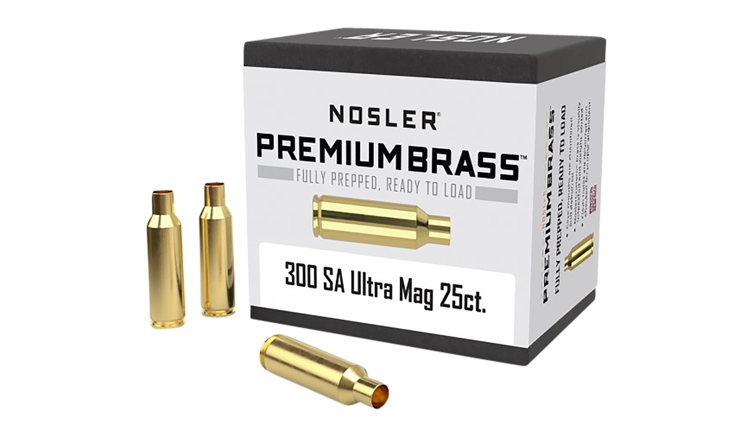 Nosler Custom Brass 300 Remington Short Action Ultra Magnum Box of 25