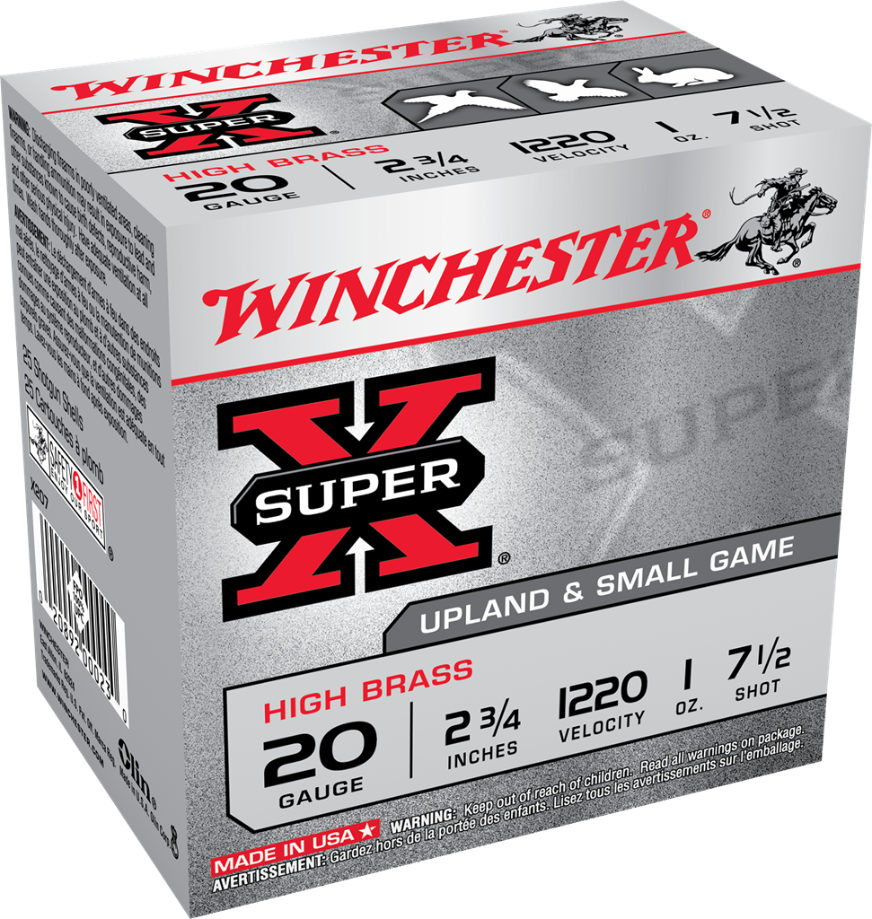 Winchester Ammo X207 Super X Heavy Game Load High Brass 20 Gauge 2.75" 1 oz 1220 fps 7.5 Shot 25ea