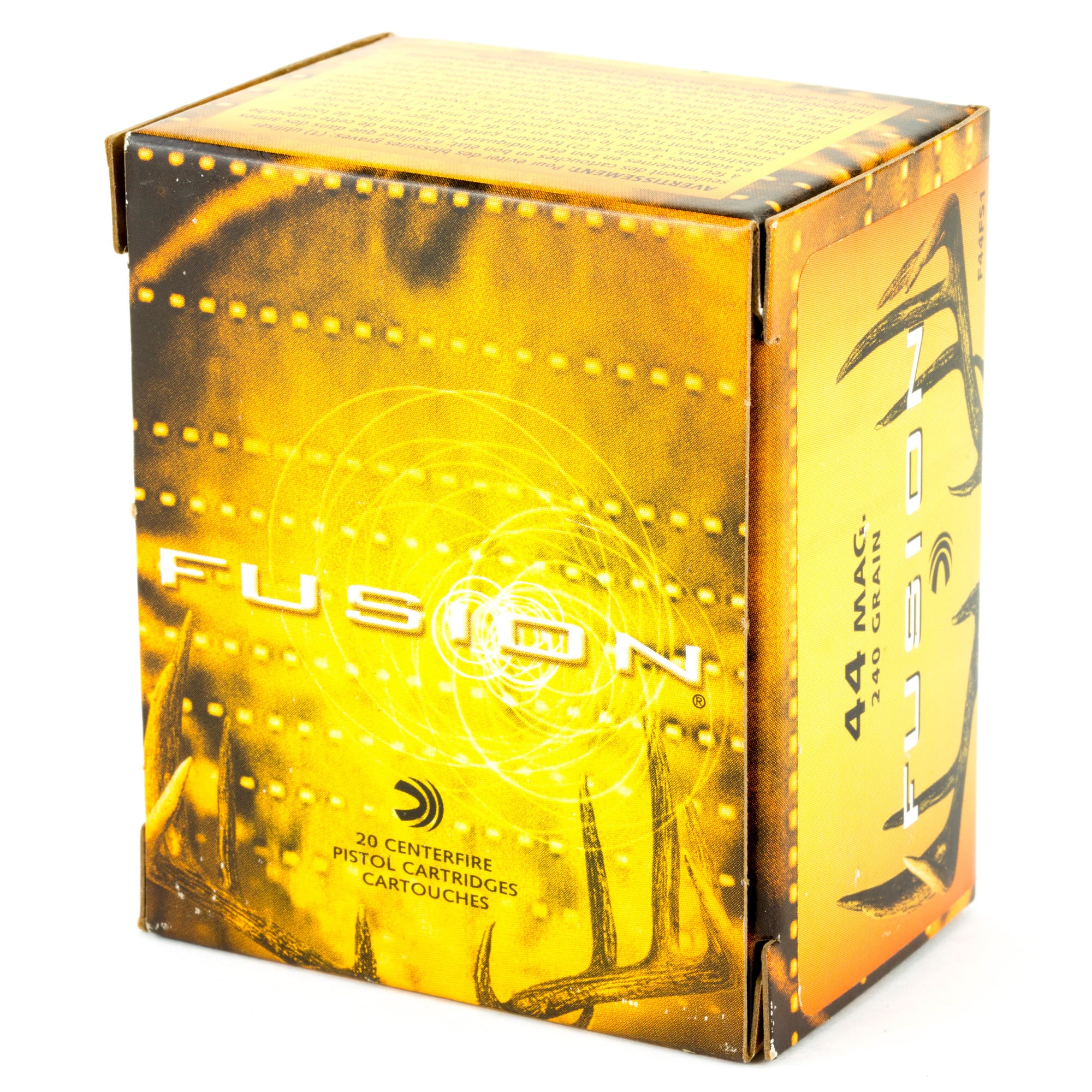 Federal Fusion Ammunition 44 Remington Magnum 240 Grain Bonded Jacketed Hollow Point 20RD