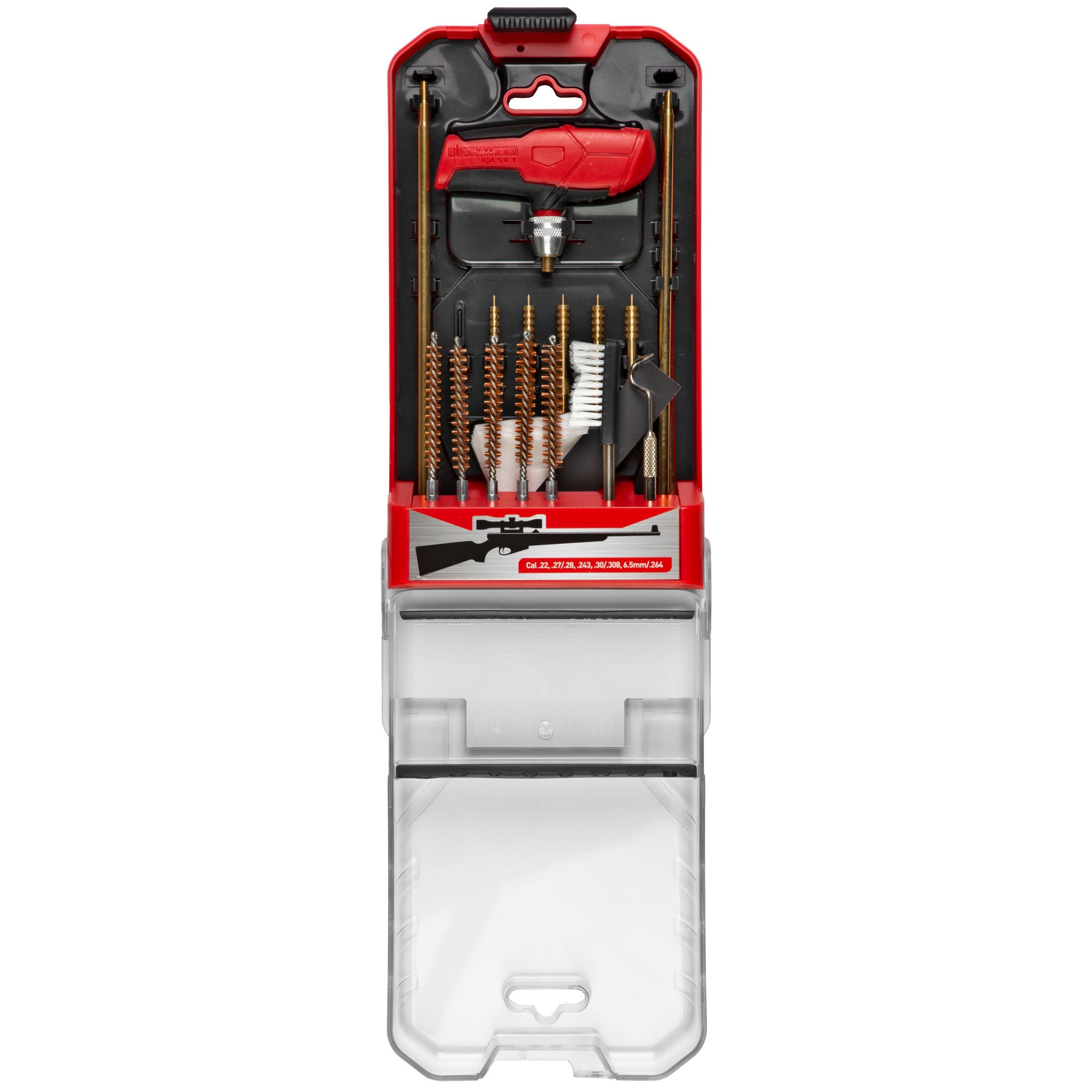 Birchwood Casey RIFCLNKI Rifle Cleaning Kit 21 Pieces Black/Red