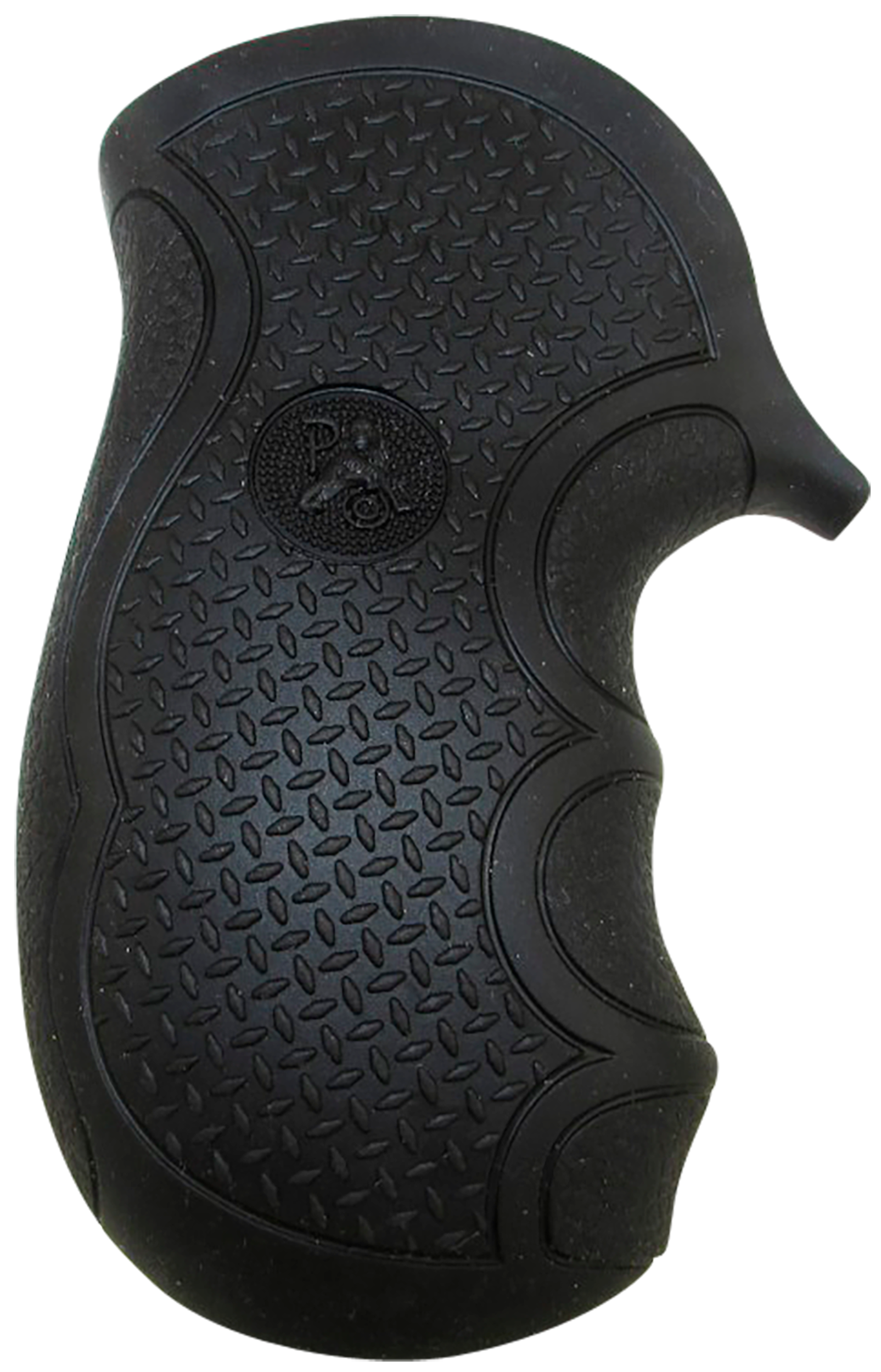 Pachmayr 02482 Diamond Pro Grip Diamond Checkering Black Rubber with Finger Grooves for Ruger LCR