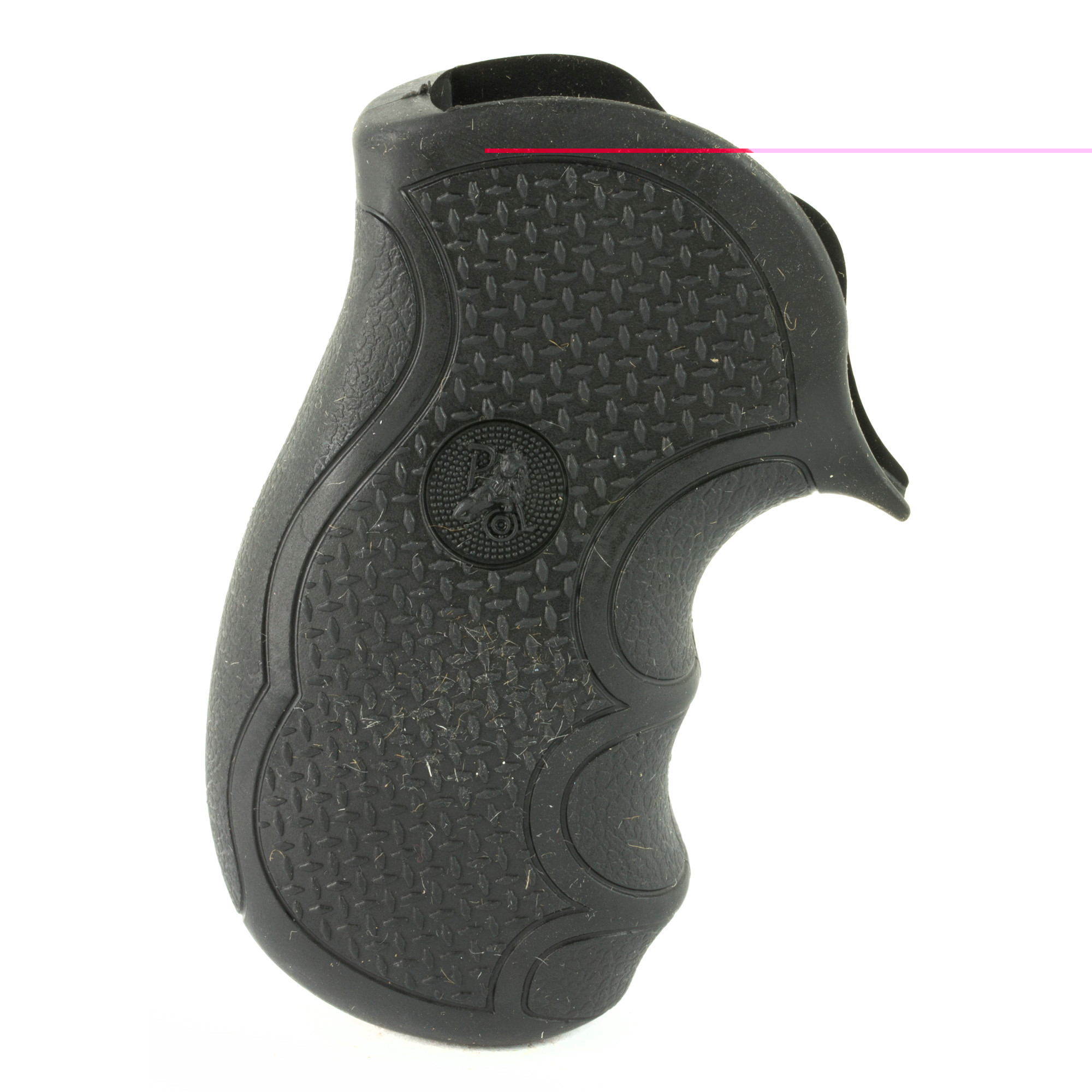 Pachmayr 02482 Diamond Pro Grip Diamond Checkering Black Rubber with Finger Grooves for Ruger LCR